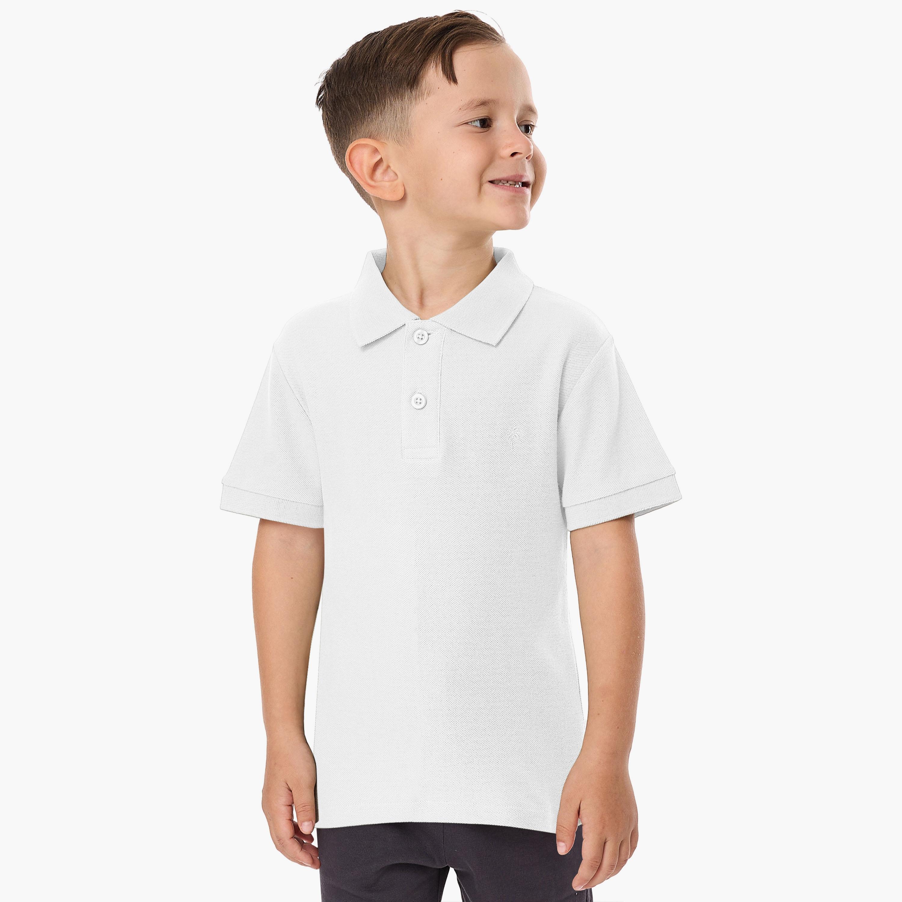 تي شيرت بولو سادة بأكمام قصيرة من فيكتور اند جين-boys-clothing-tshirtsandpolos-image-1