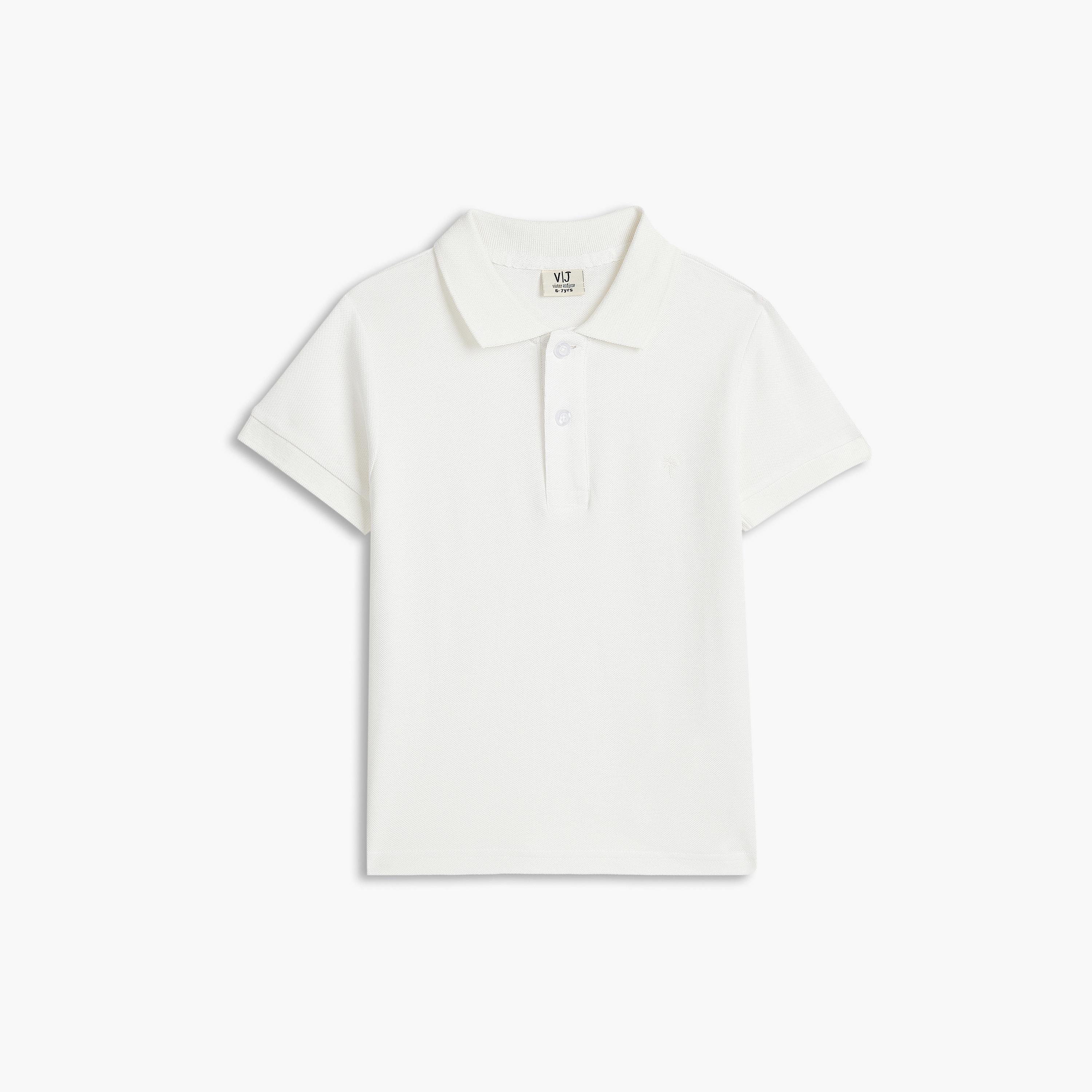 تي شيرت بولو سادة بأكمام قصيرة من فيكتور اند جين-boys-clothing-tshirtsandpolos-image-2