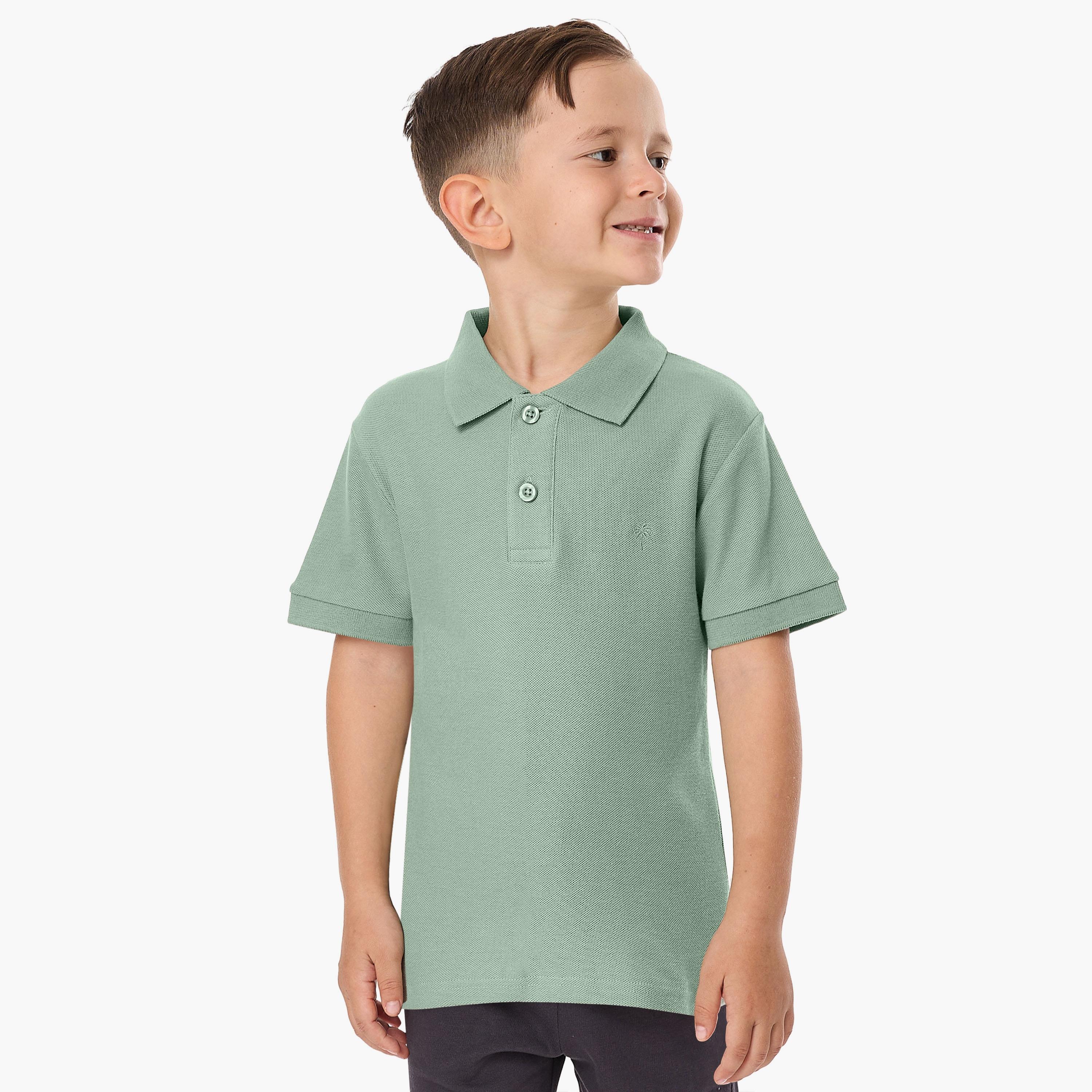 Victor and Jane Solid Short Sleeves Polo T-Shirt-boys-clothing-tshirtsandpolos-image-1