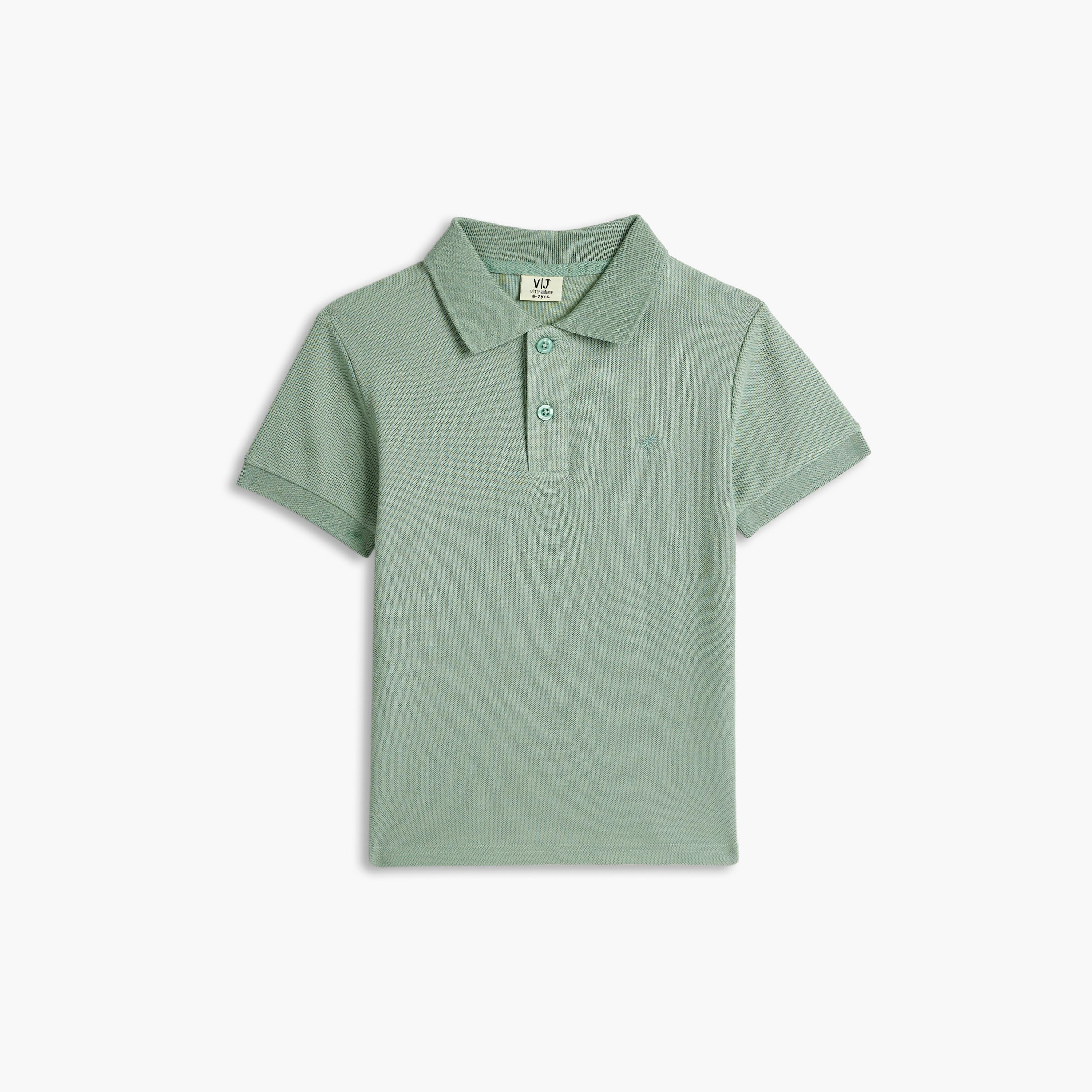 Victor and Jane Solid Short Sleeves Polo T-Shirt-boys-clothing-tshirtsandpolos-image-2