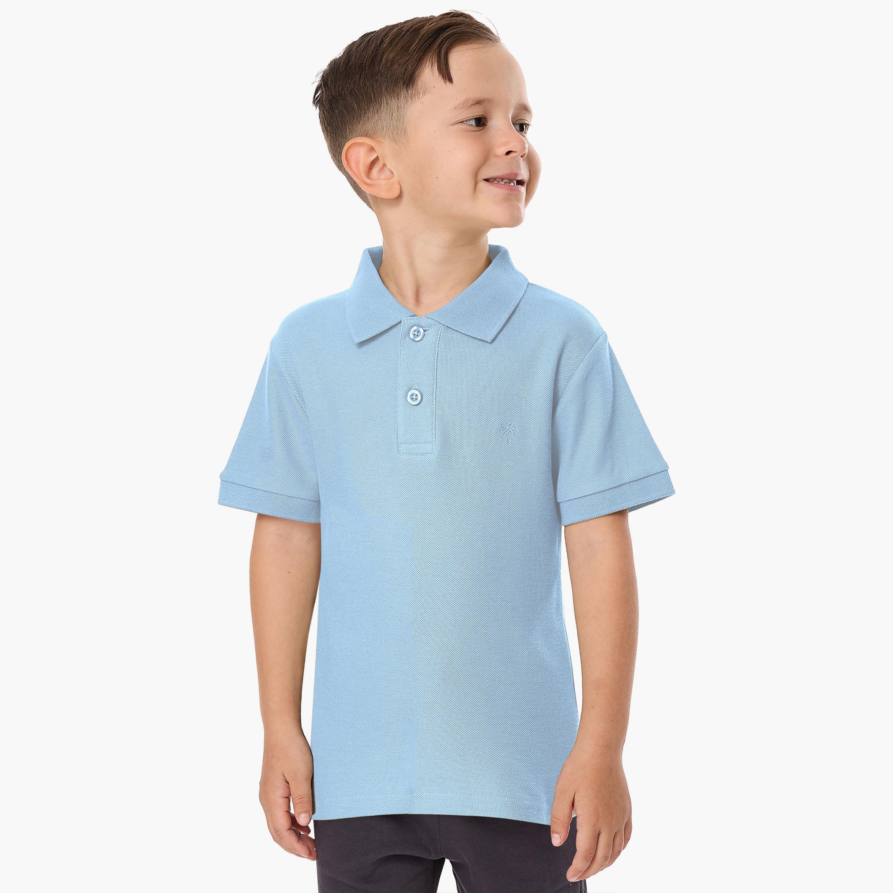Victor and Jane Solid Short Sleeves Polo T-Shirt-boys-clothing-tshirtsandpolos-image-1