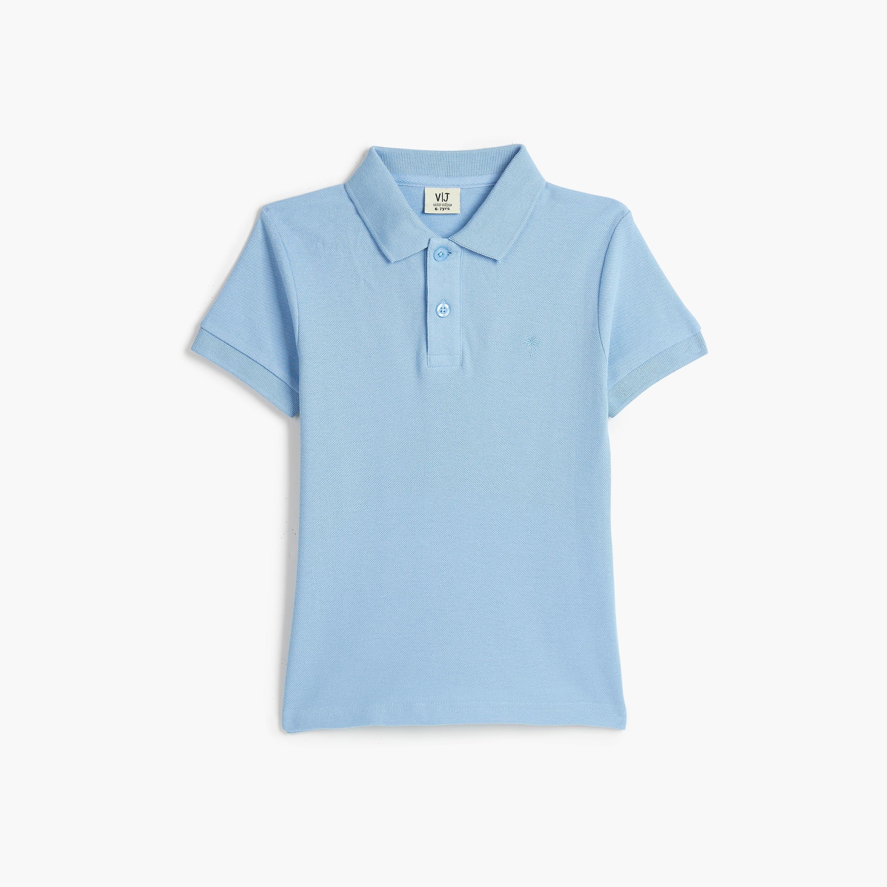 Victor and Jane Solid Short Sleeves Polo T-Shirt-boys-clothing-tshirtsandpolos-image-2
