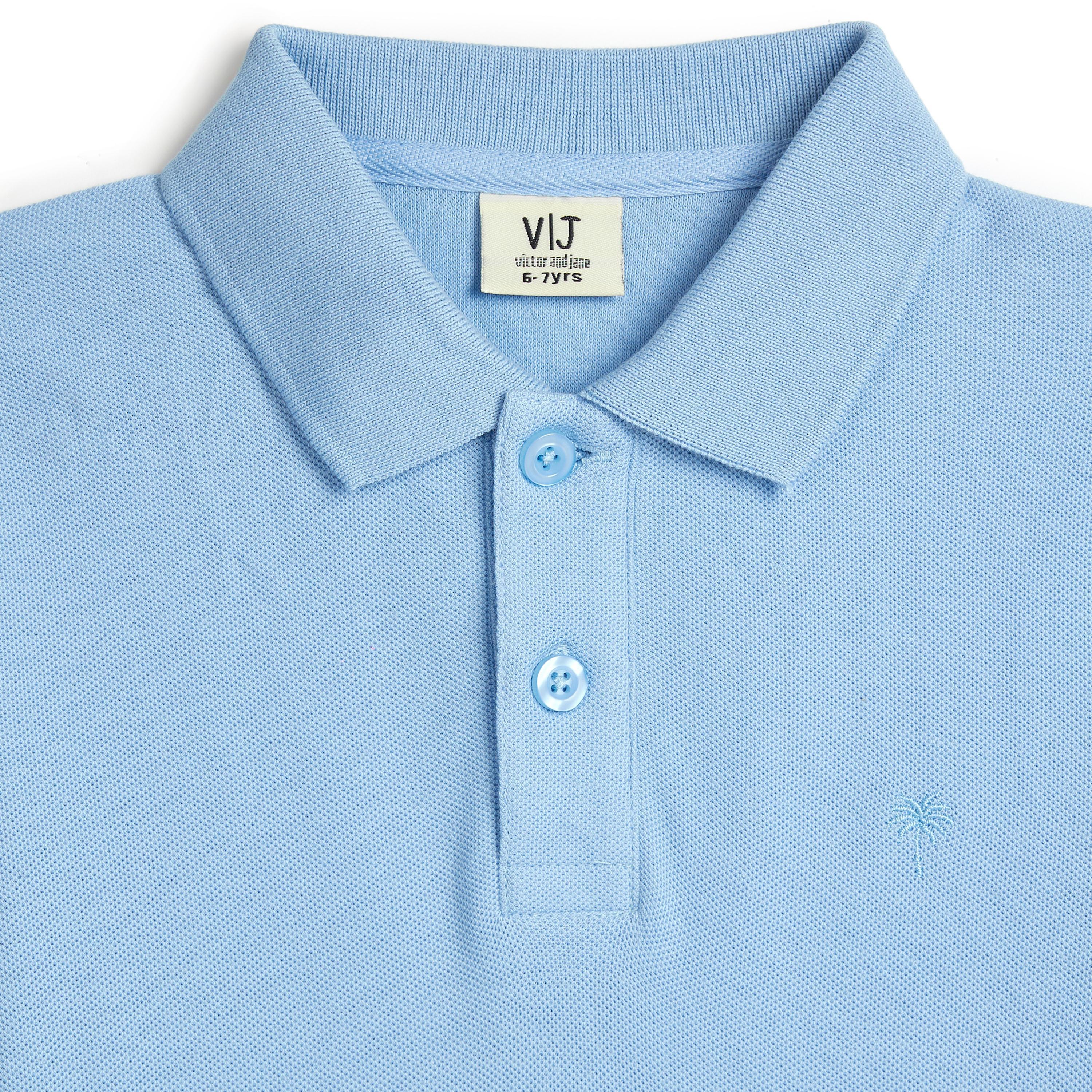 Victor and Jane Solid Short Sleeves Polo T-Shirt-boys-clothing-tshirtsandpolos-image-4