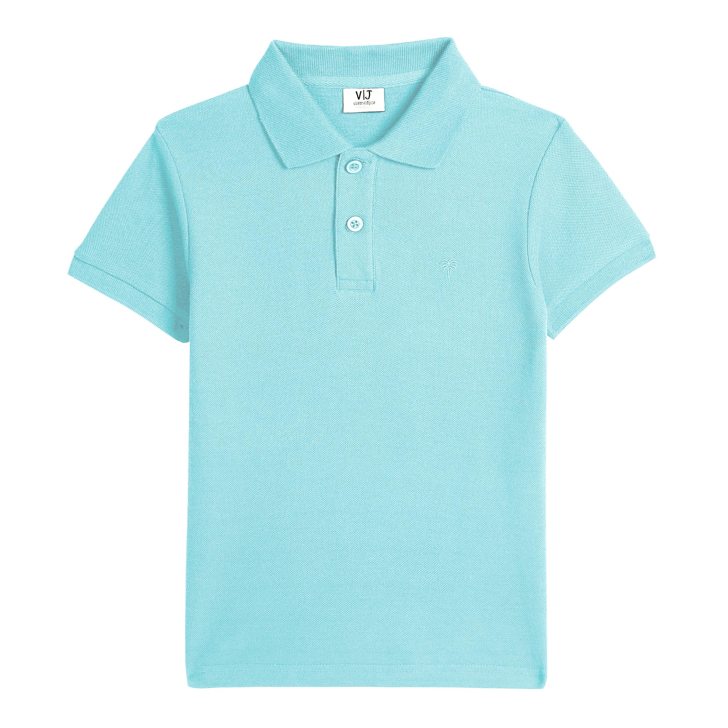 تي شيرت بولو سادة بأكمام قصيرة من فيكتور اند جين-boys-clothing-tshirtsandpolos-image-2