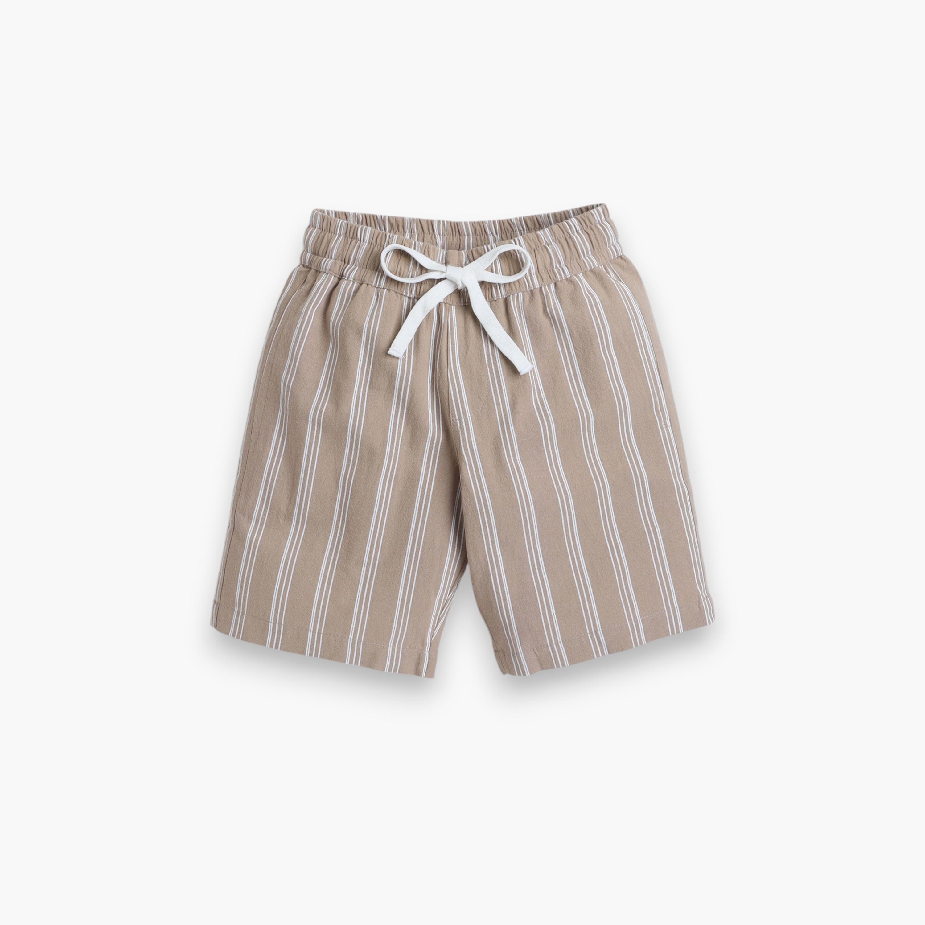 Victor and Jane 2-Piece Striped Short Sleeves Shirt with Shorts-boys-clothing-setsandcoords-image-3