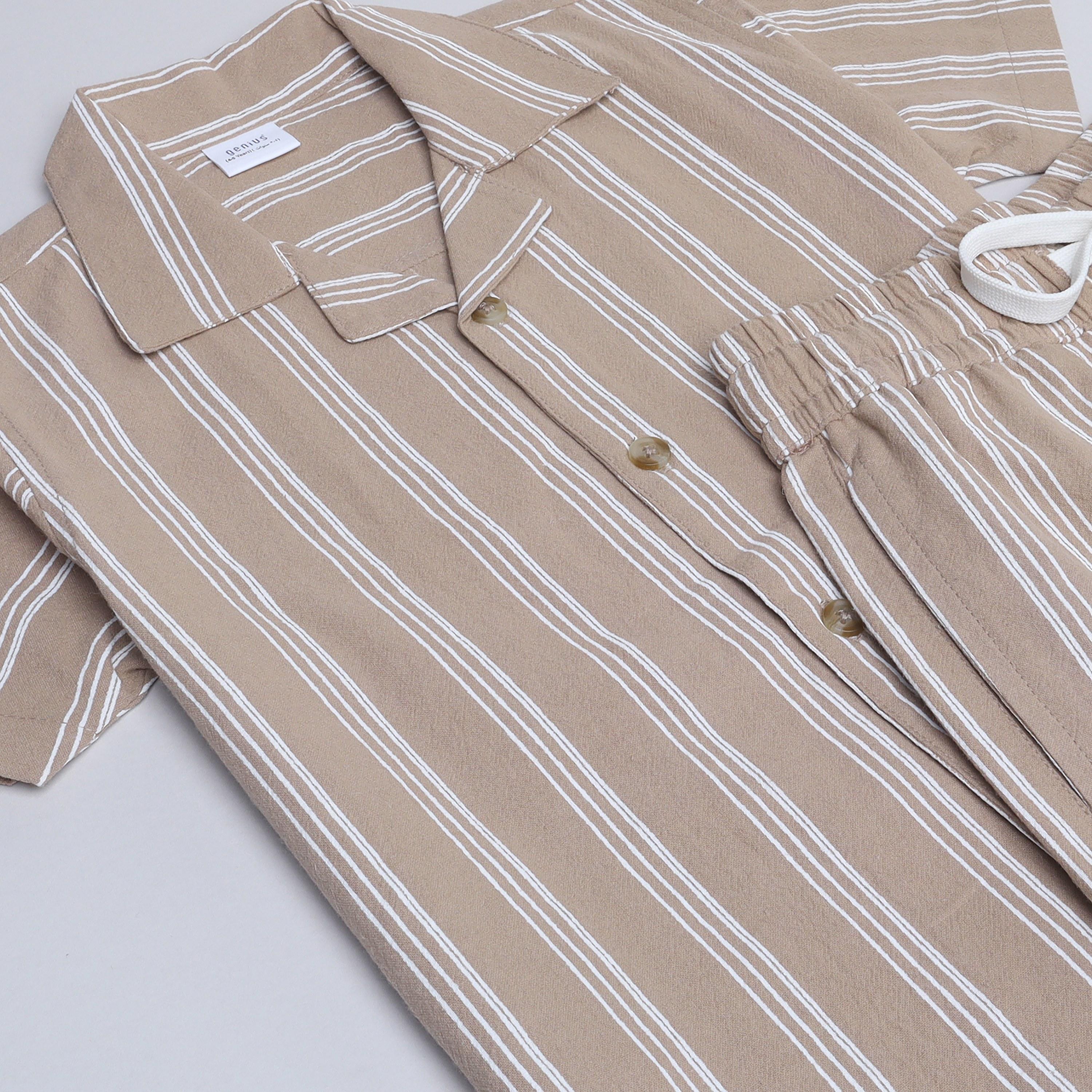 Victor and Jane 2-Piece Striped Short Sleeves Shirt with Shorts-boys-clothing-setsandcoords-image-4