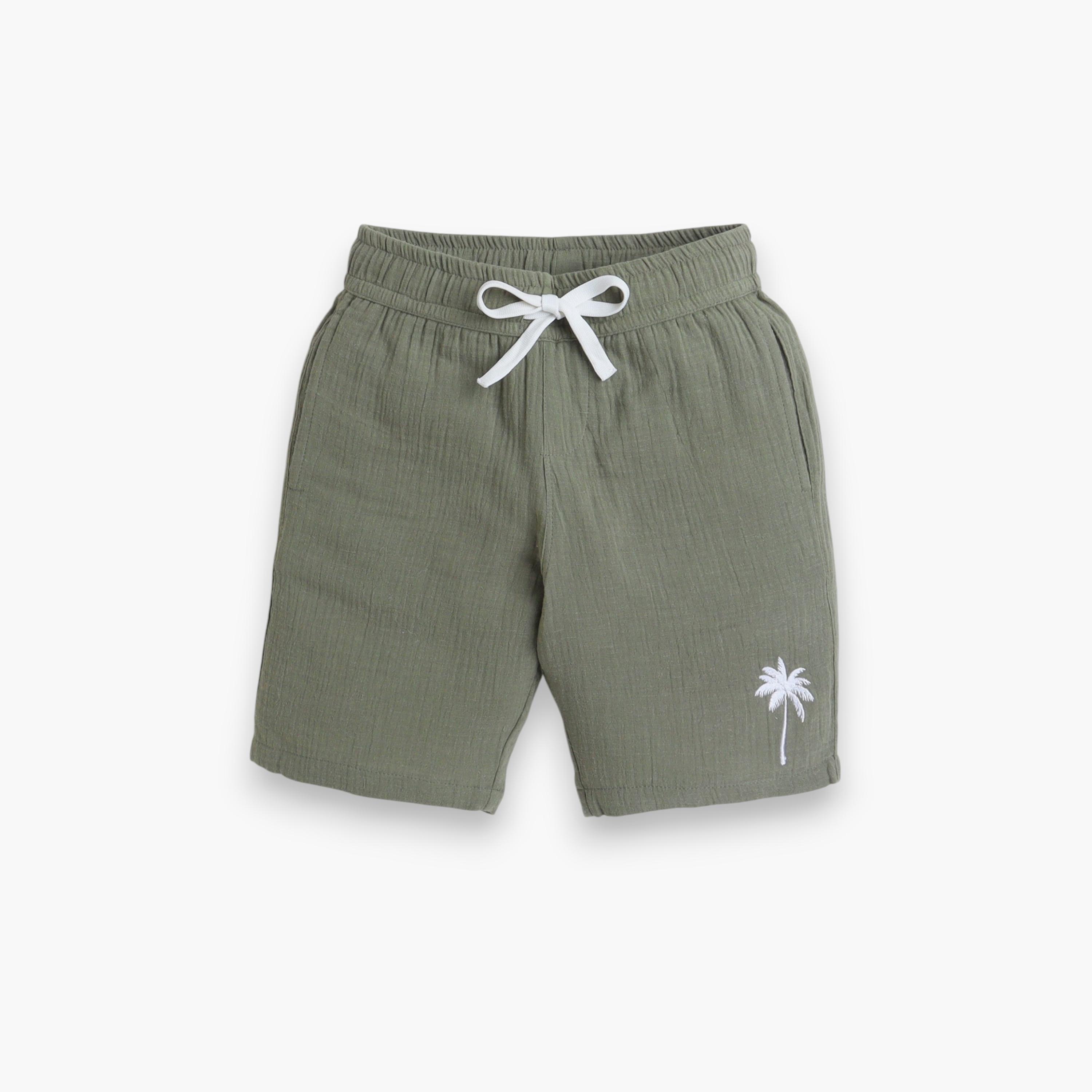 Victor and Jane 2-Piece Solid Short Sleeves Shirt with Shorts-boys-clothing-setsandcoords-image-8