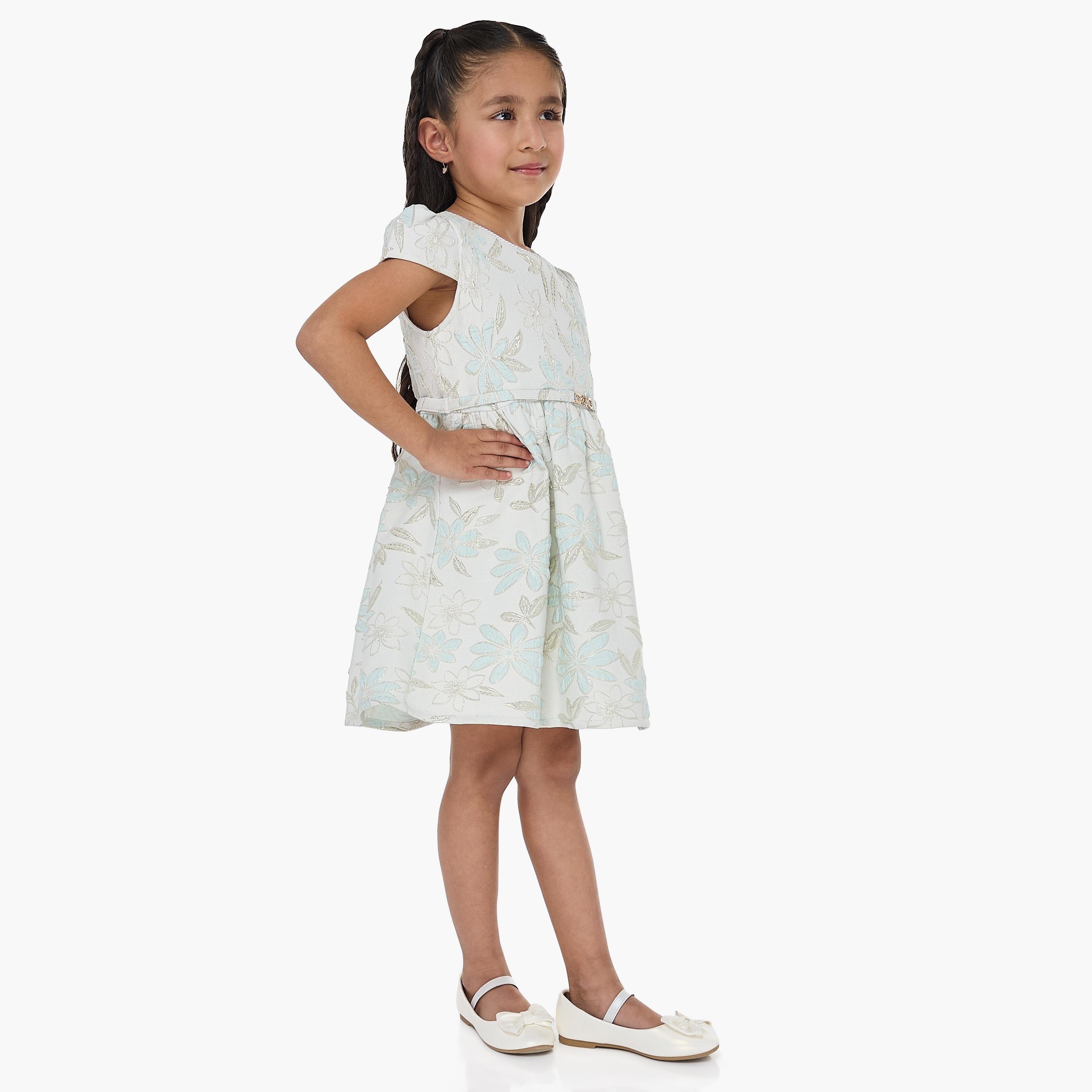 Victor and Jane Floral Printed Cap Sleeves Dress-girls-clothing-dressesandjumpsuits-image-3
