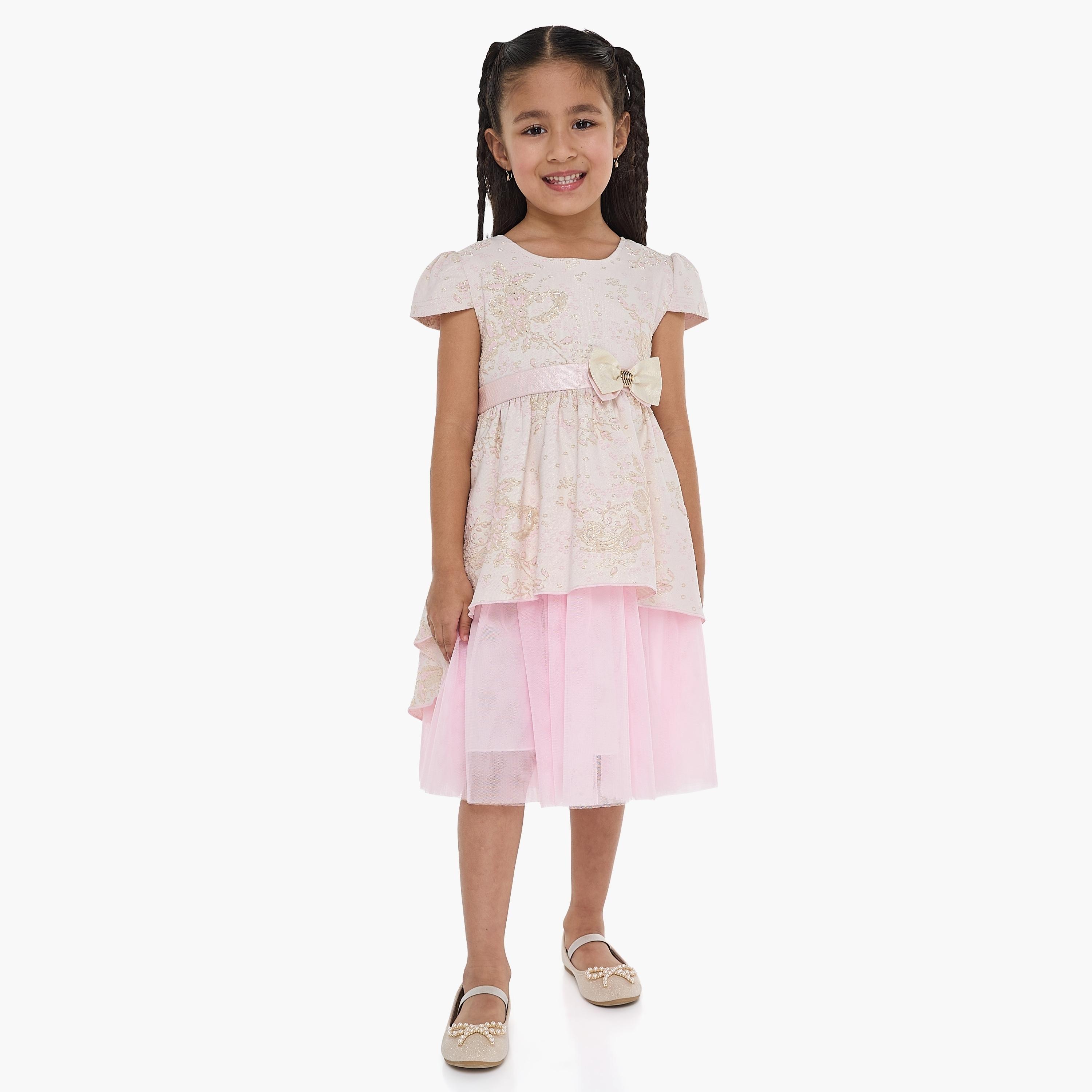 Victor and Jane Embroidered Cap Sleeves Dress-girls-clothing-dressesandjumpsuits-image-2