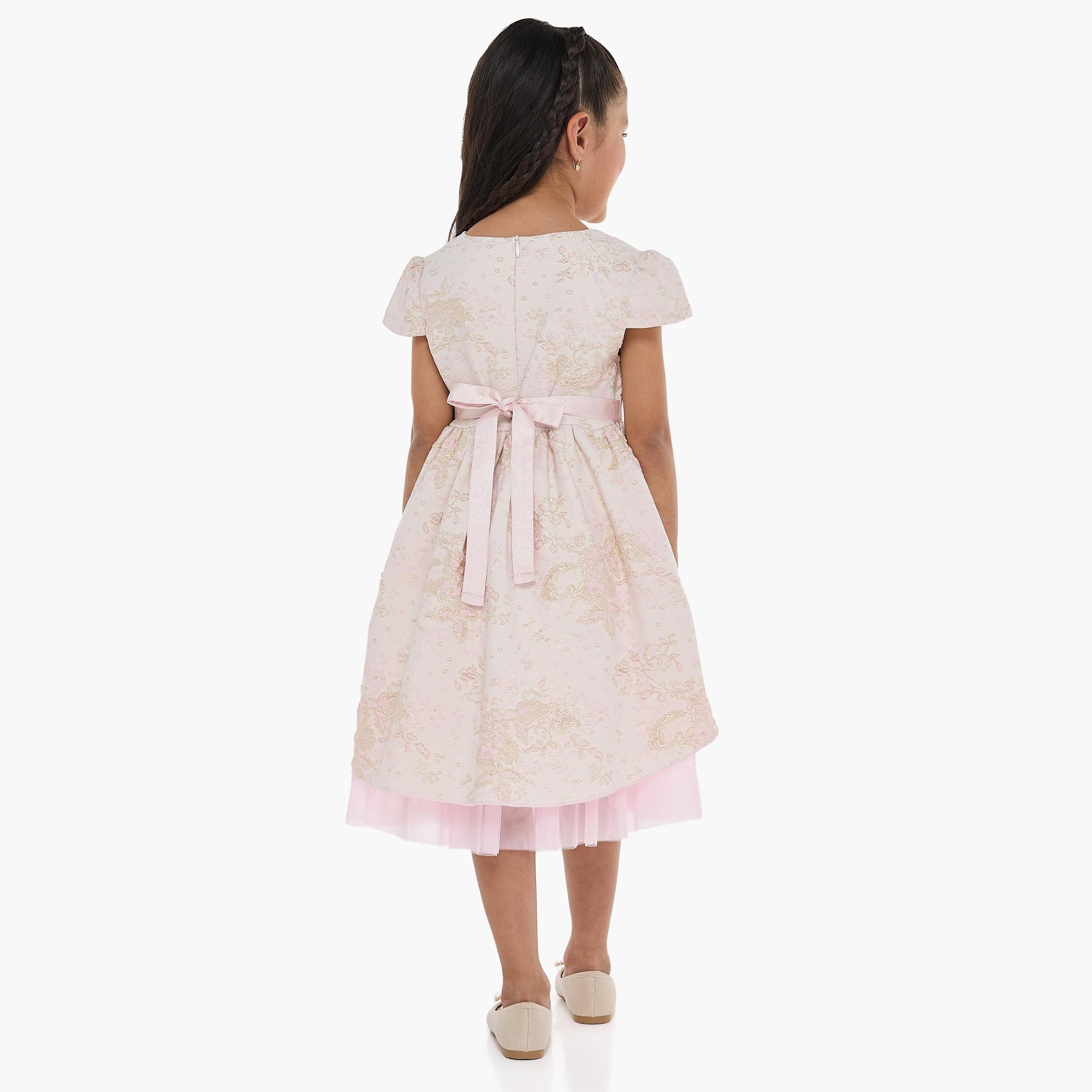 Victor and Jane Embroidered Cap Sleeves Dress-girls-clothing-dressesandjumpsuits-image-4