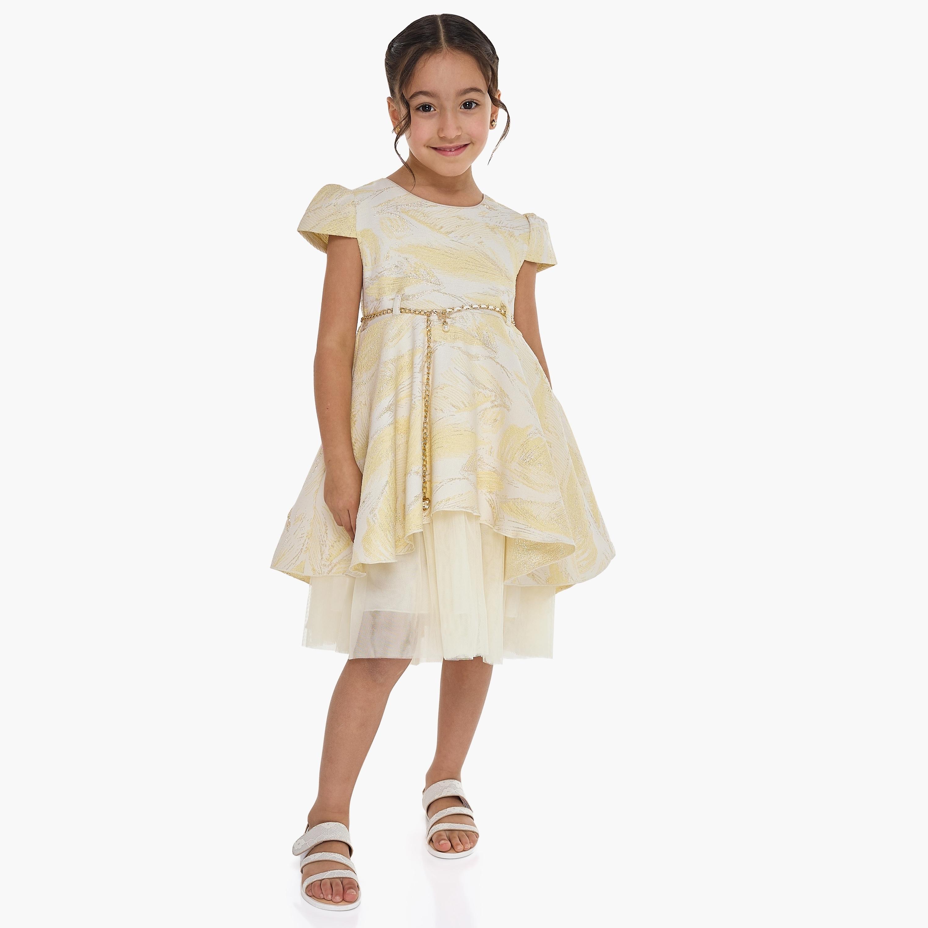 Victor and Jane Printed Cap Sleeves Dress-girls-clothing-dressesandjumpsuits-image-1