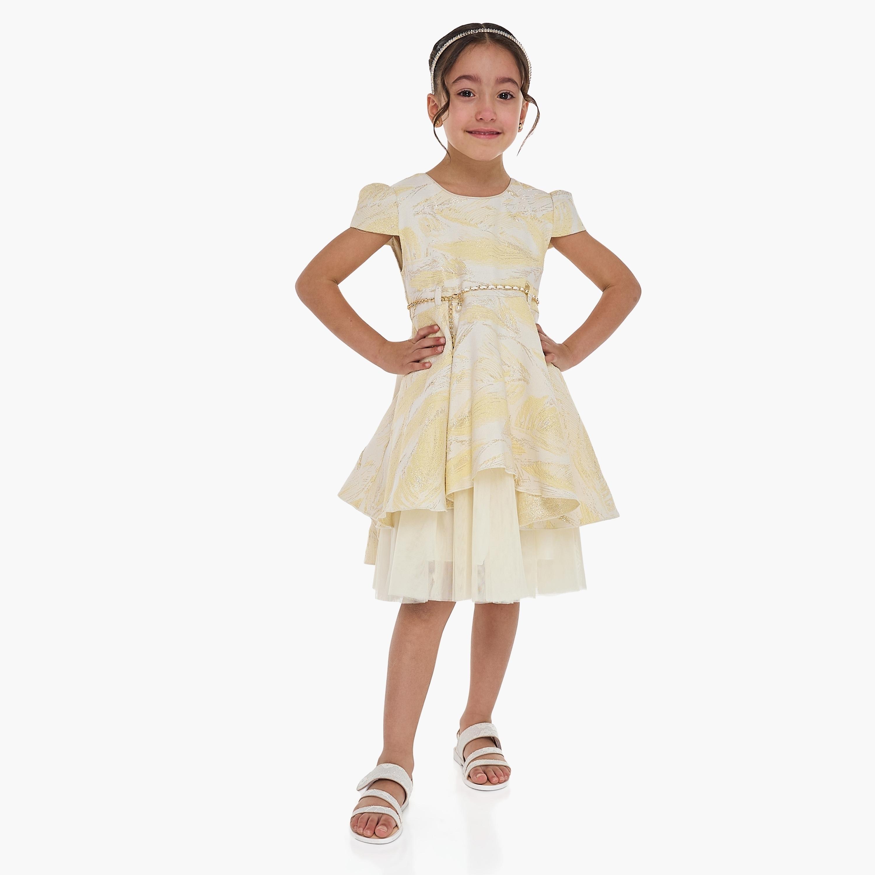 Victor and Jane Printed Cap Sleeves Dress-girls-clothing-dressesandjumpsuits-image-2