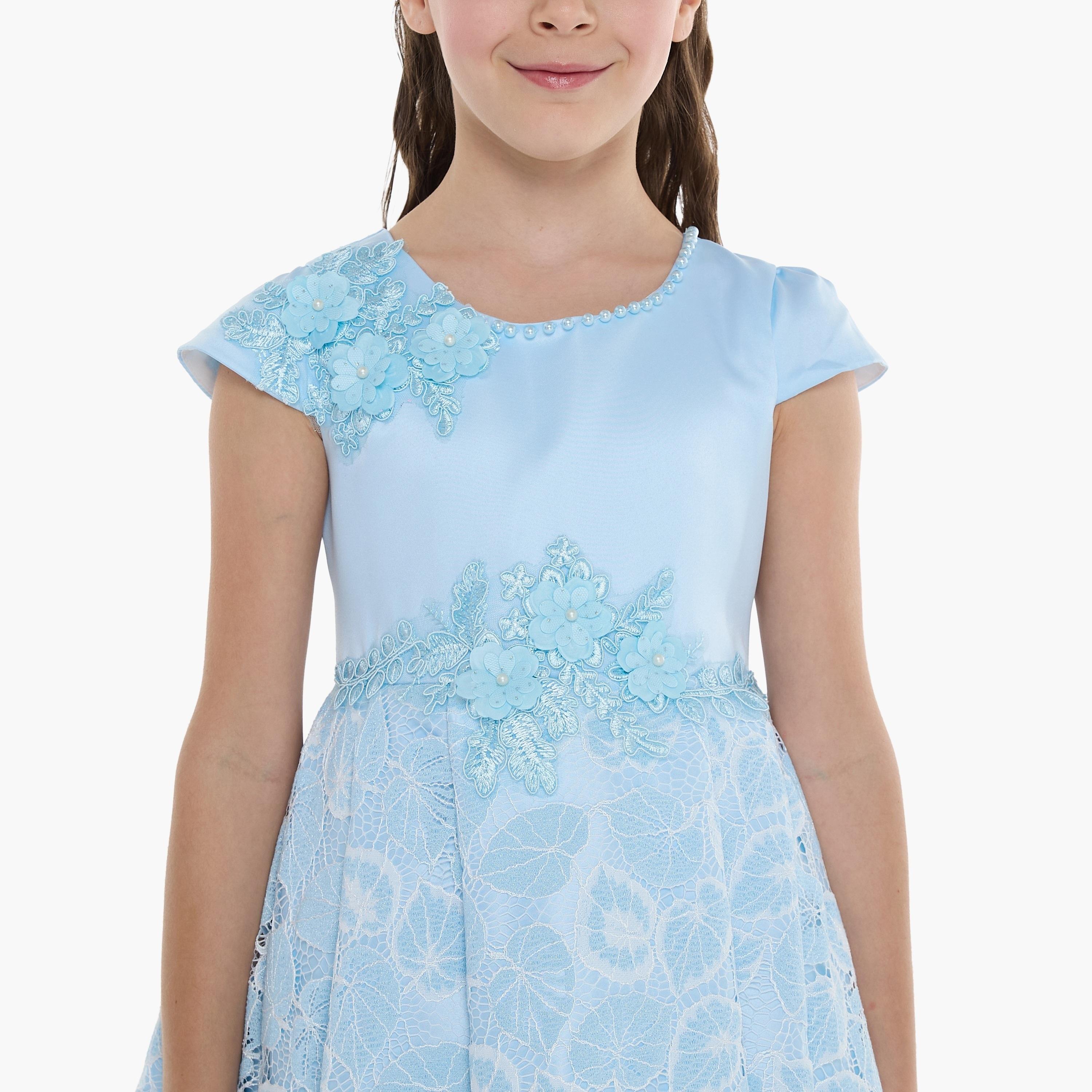 فستان بأكمام كاب مزين من فيكتور اند جين-girls-clothing-dressesandjumpsuits-image-6