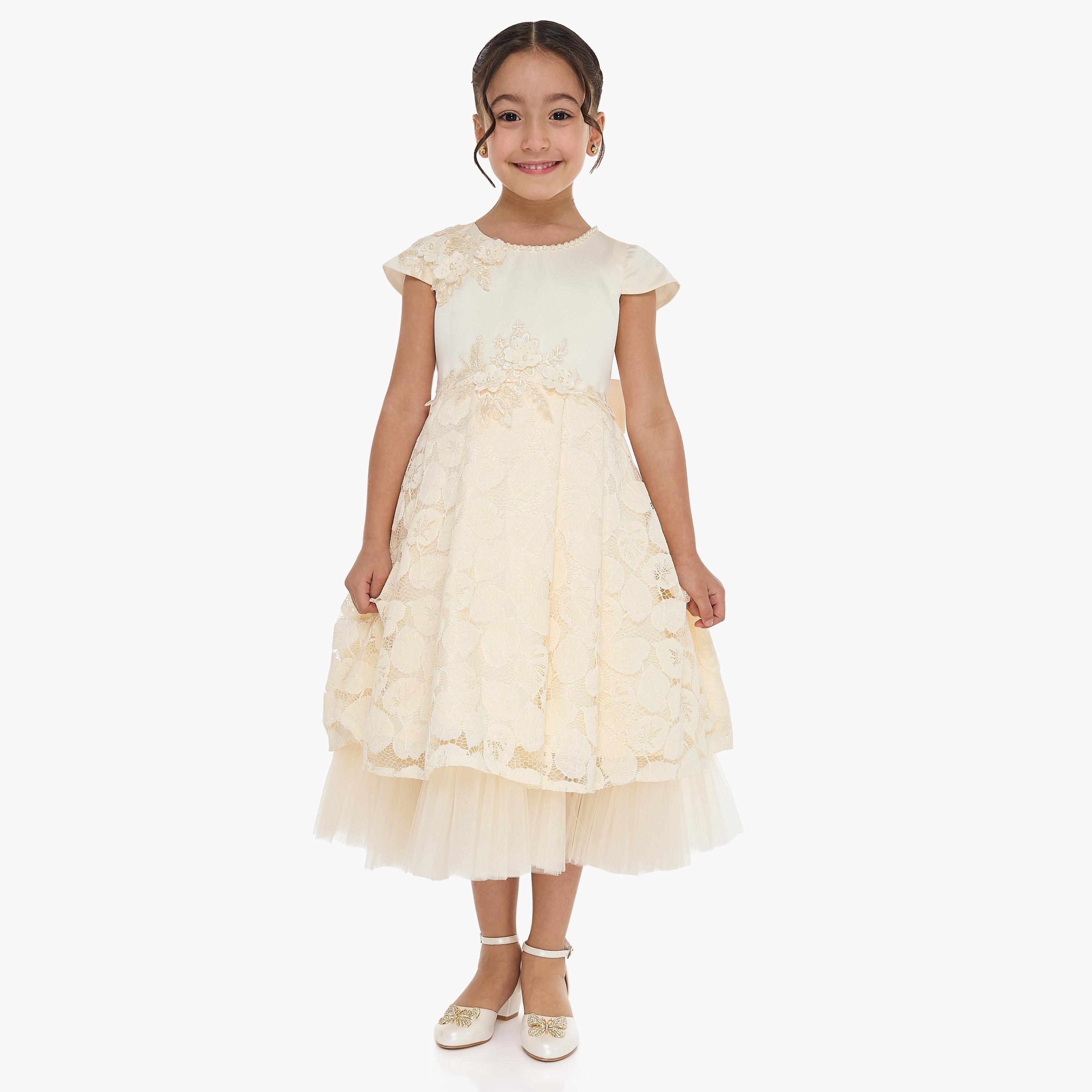 Victor and Jane Embroidered Cap Sleeves Dress-girls-clothing-dressesandjumpsuits-image-2