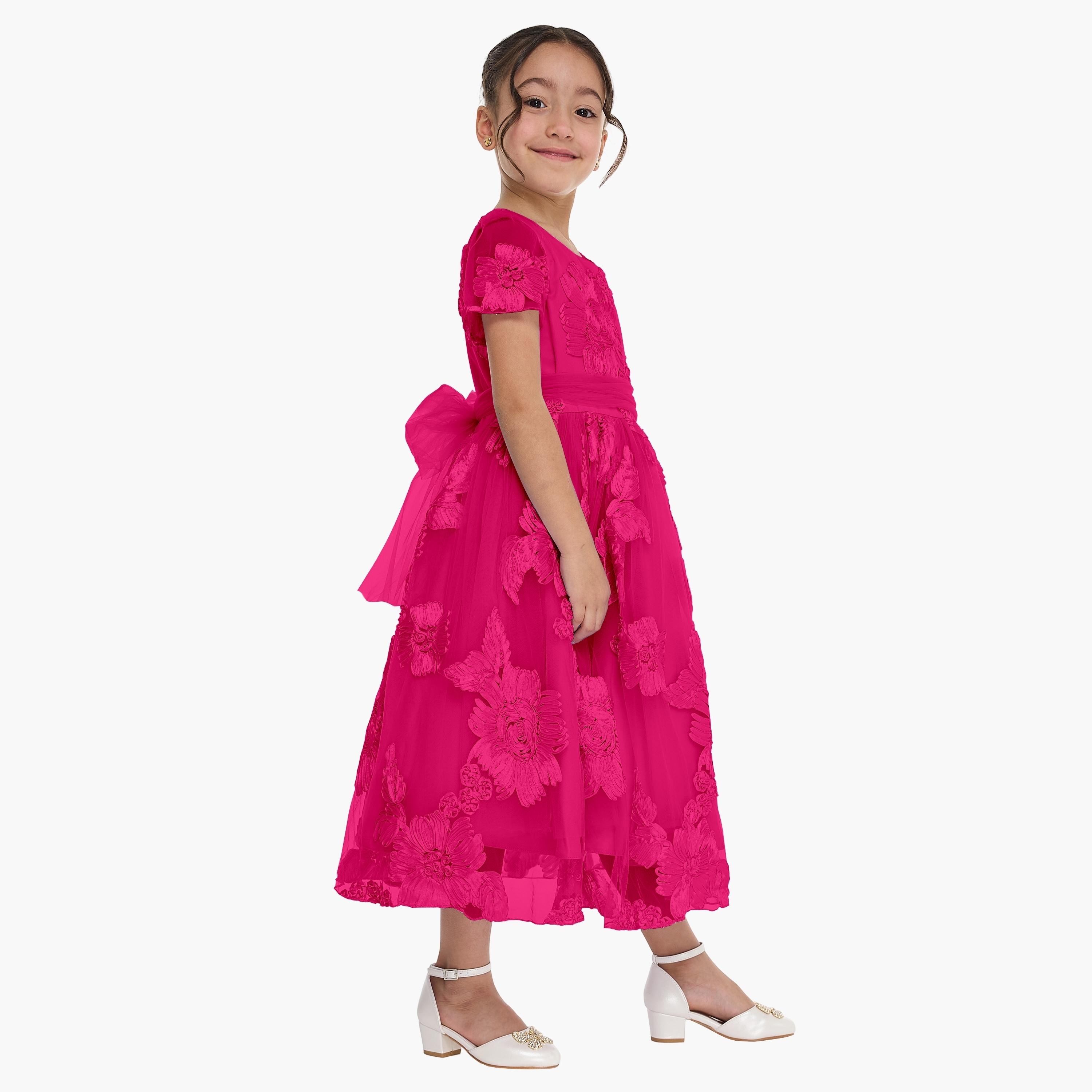 Victor and Jane Floral Printed Short Sleeves Dress-girls-clothing-dressesandjumpsuits-image-4
