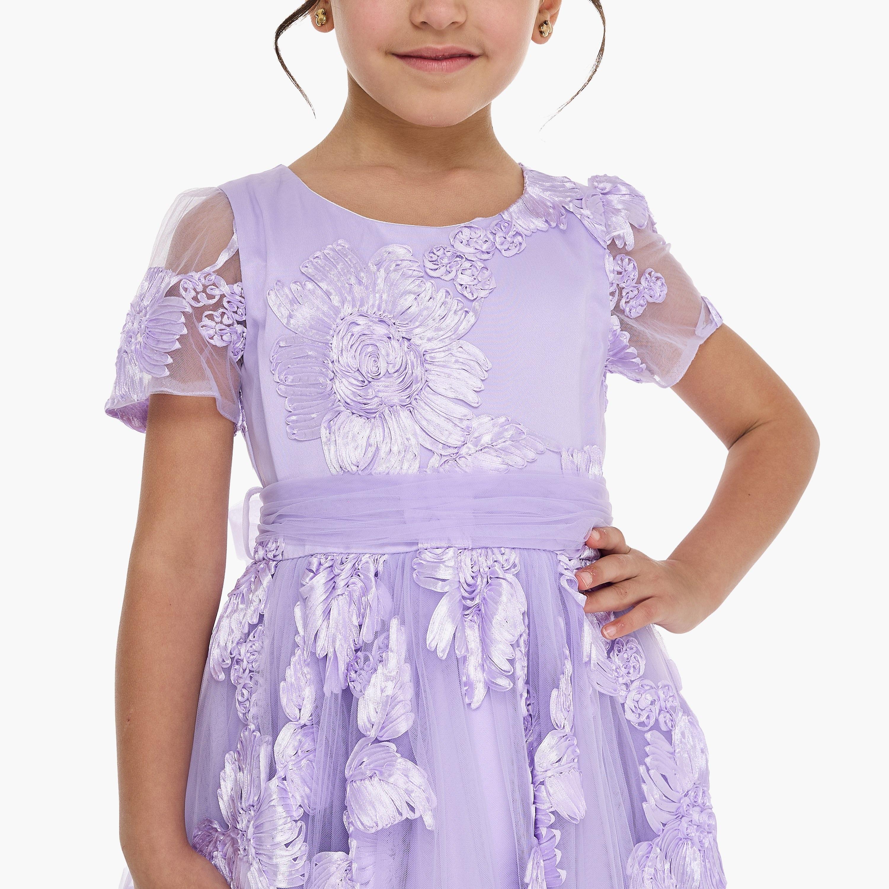 Victor and Jane Floral Printed Short Sleeves Dress-girls-clothing-dressesandjumpsuits-image-5