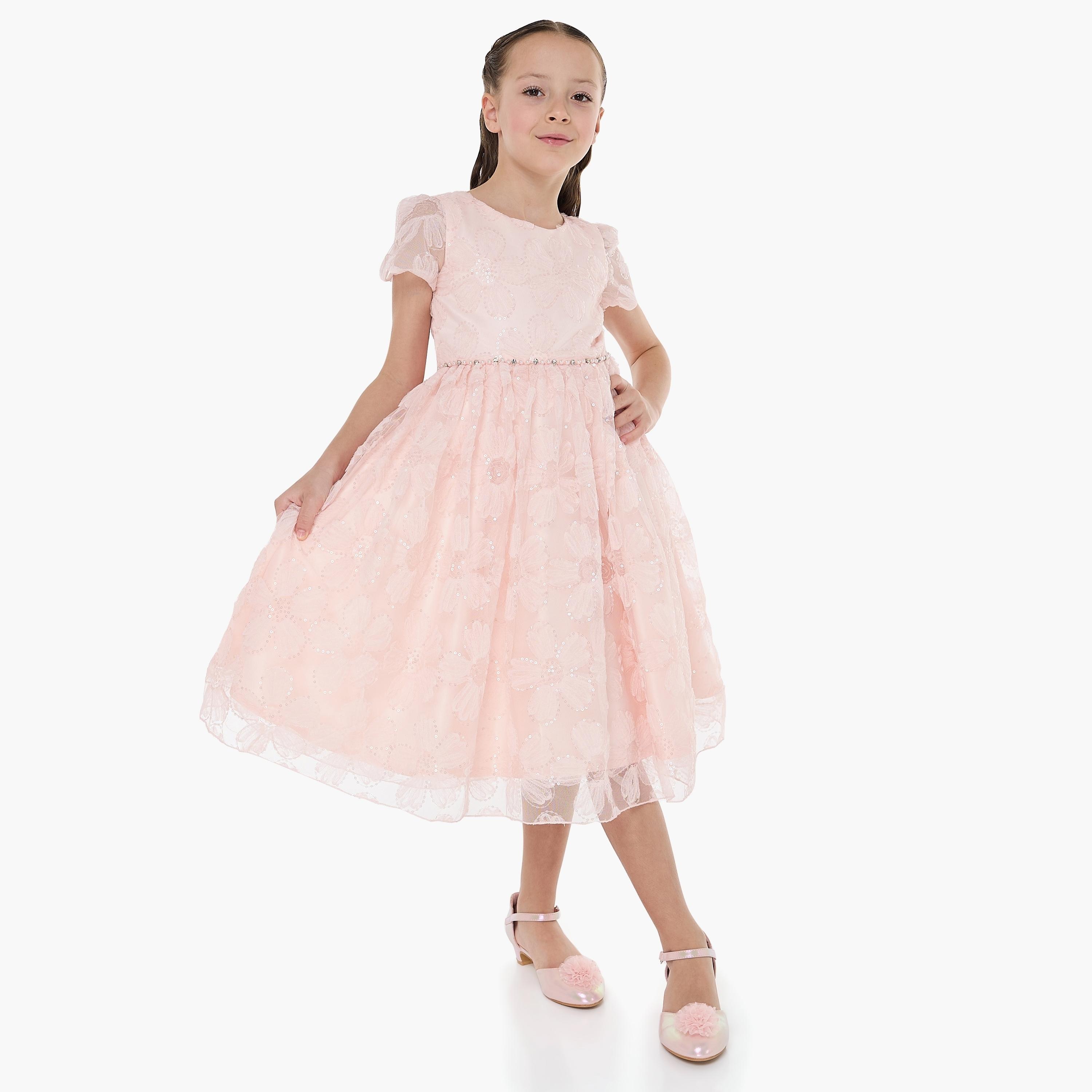 Victor and Jane Embellished Cap Sleeves Dress-girls-clothing-dressesandjumpsuits-image-1