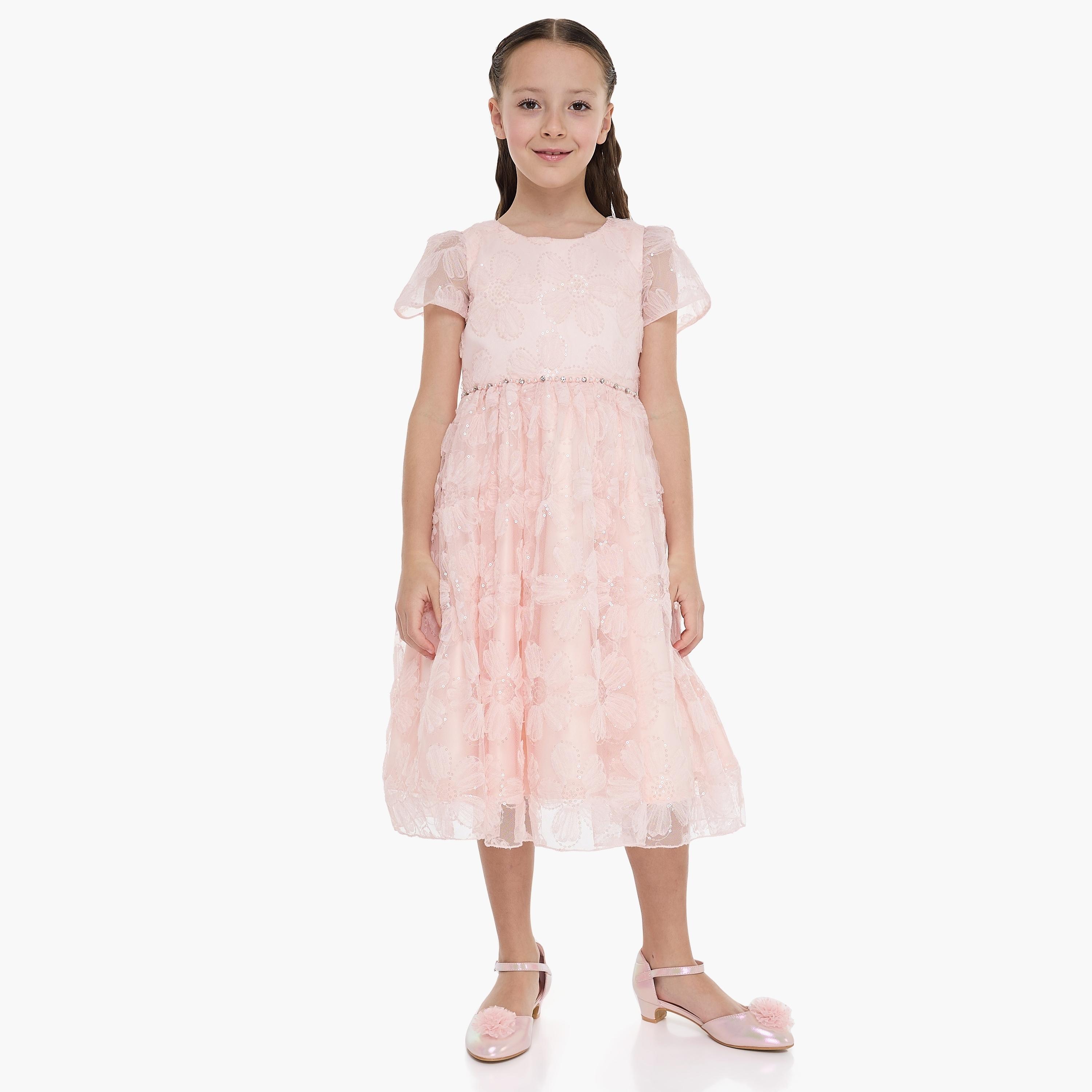Victor and Jane Embellished Cap Sleeves Dress-girls-clothing-dressesandjumpsuits-image-2