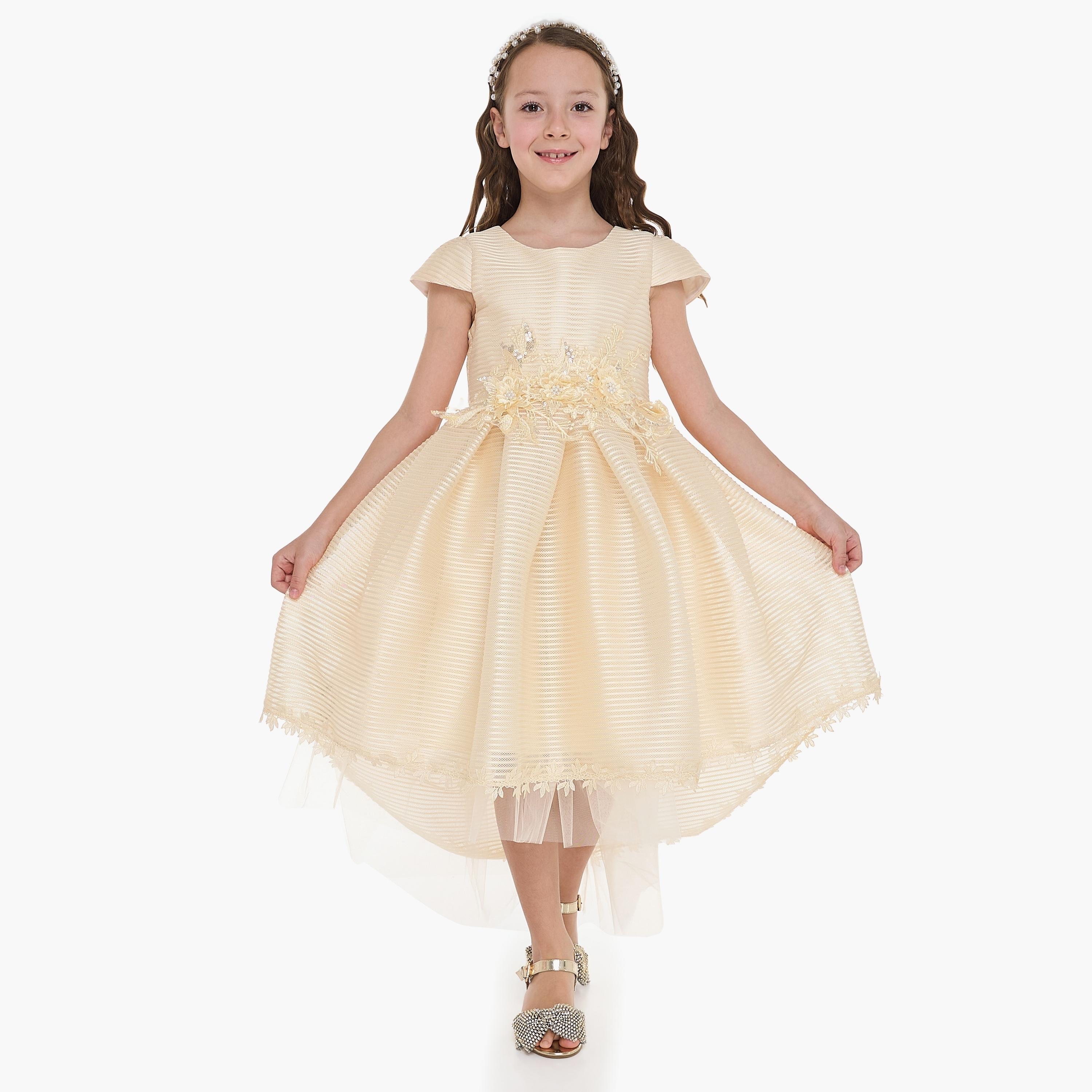 Victor and Jane Embroidered Cap Sleeves Dress-girls-clothing-dressesandjumpsuits-image-1