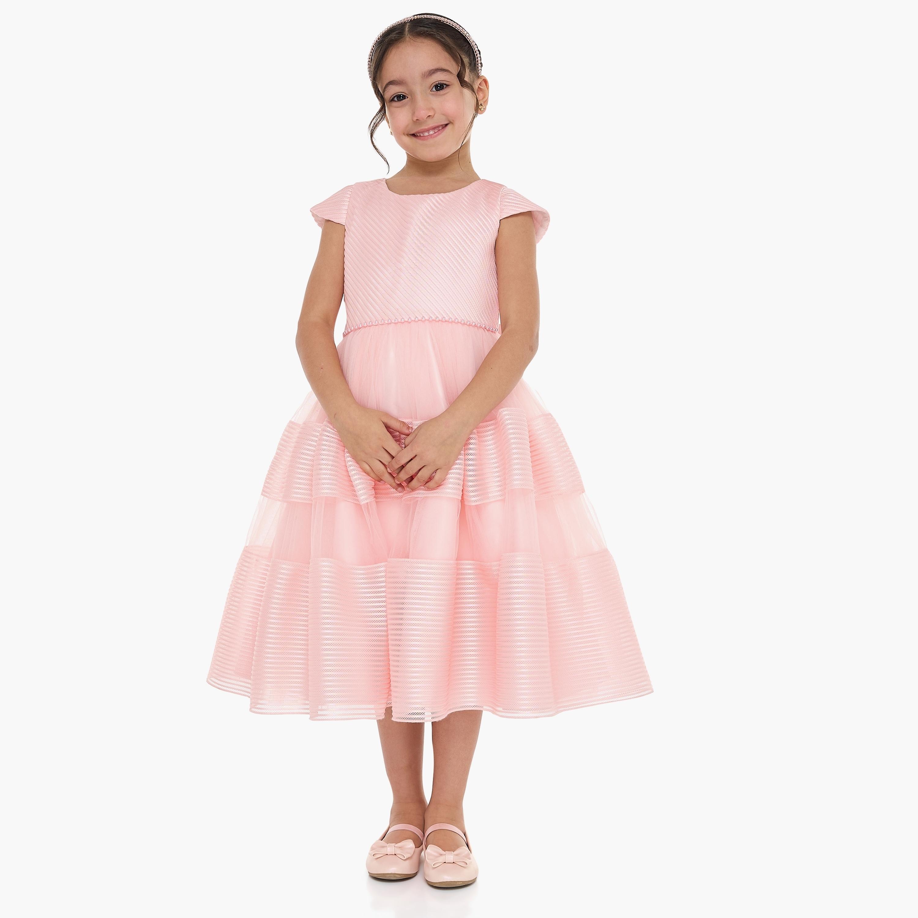 Victor and Jane Striped Cap Sleeves Dress-girls-clothing-dressesandjumpsuits-image-2