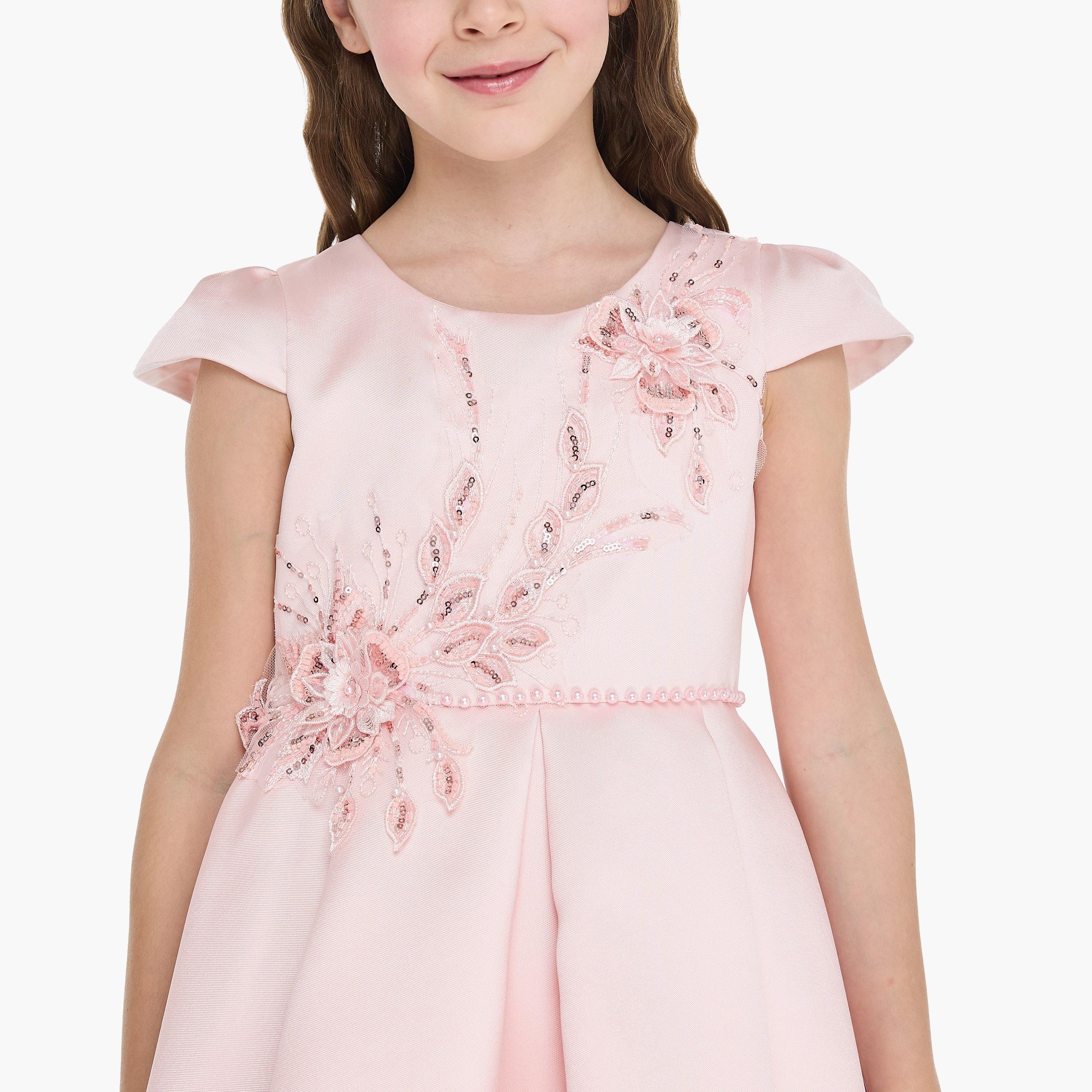 Victor and Jane Embroidered Cap Sleeves Dress-girls-clothing-dressesandjumpsuits-image-6