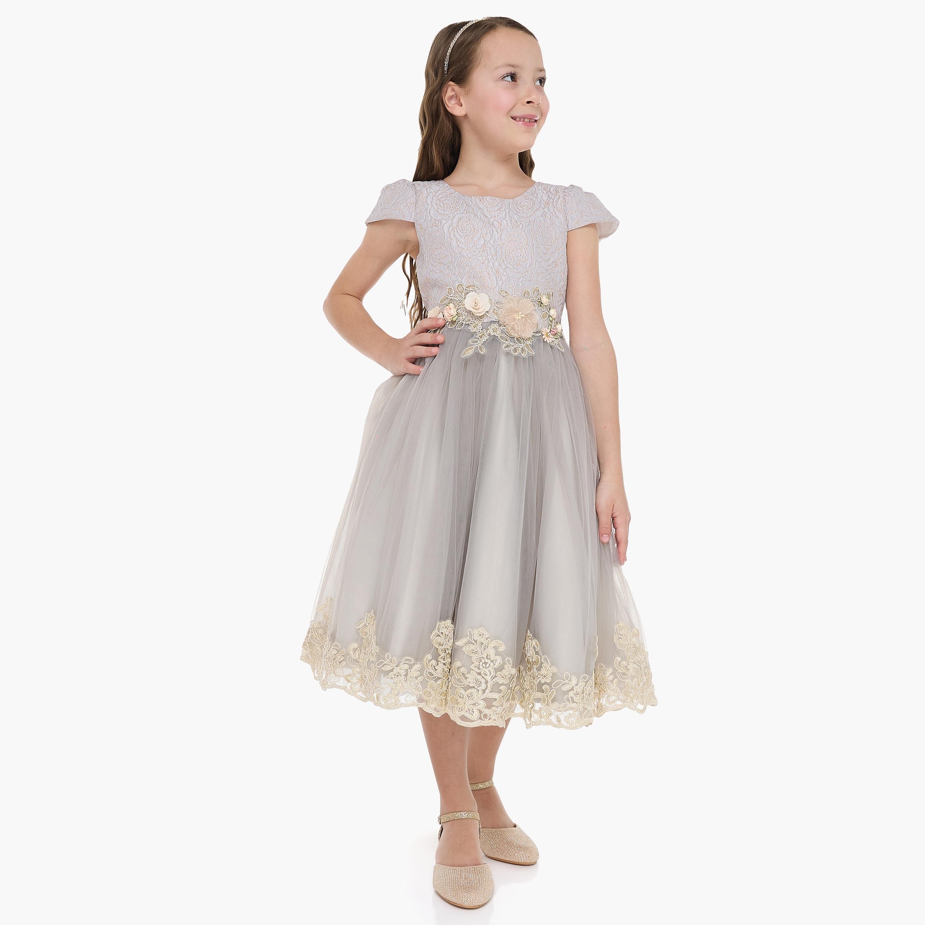 Victor and Jane Embroidered Cap Sleeves Dress-girls-clothing-dressesandjumpsuits-image-2