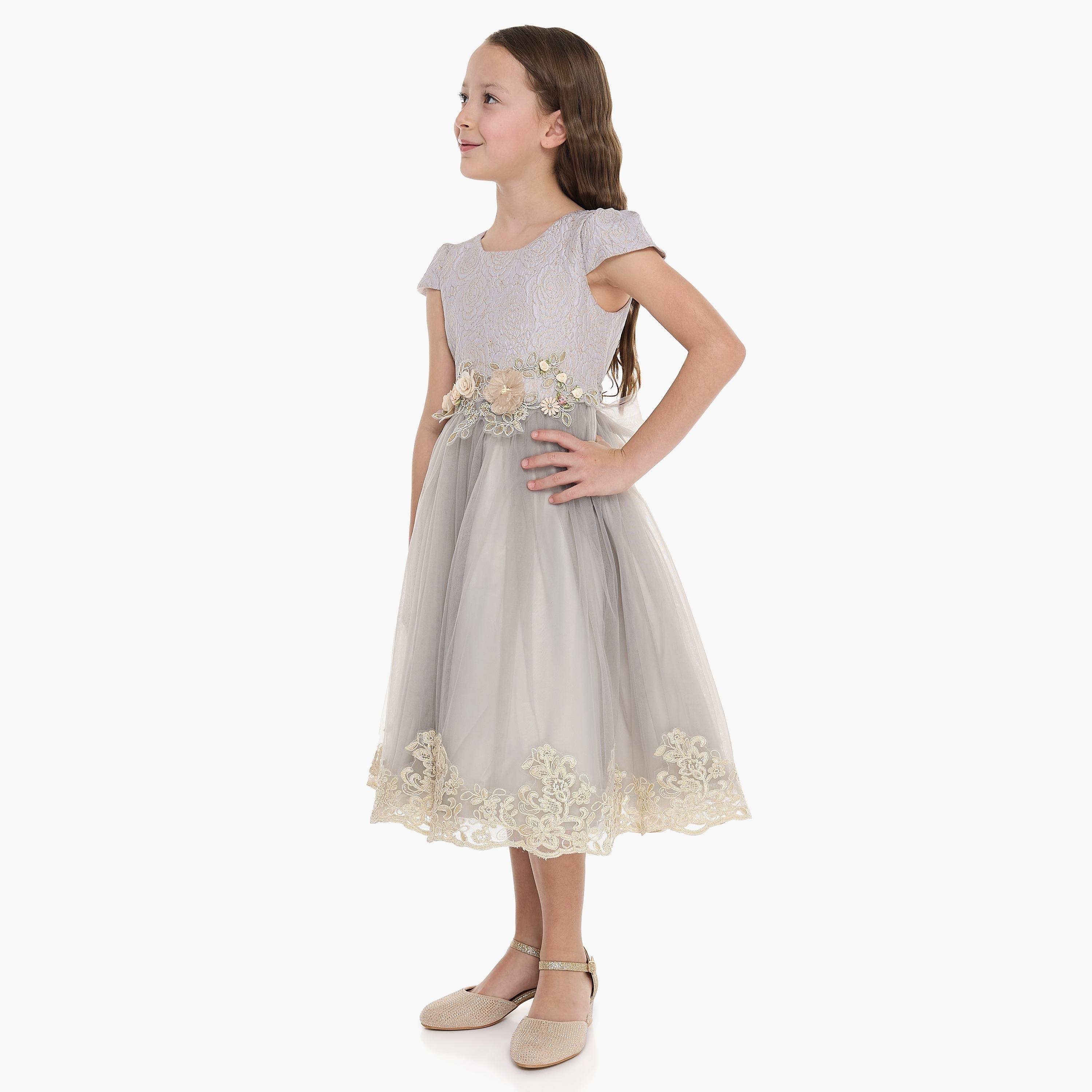 Victor and Jane Embroidered Cap Sleeves Dress-girls-clothing-dressesandjumpsuits-image-3