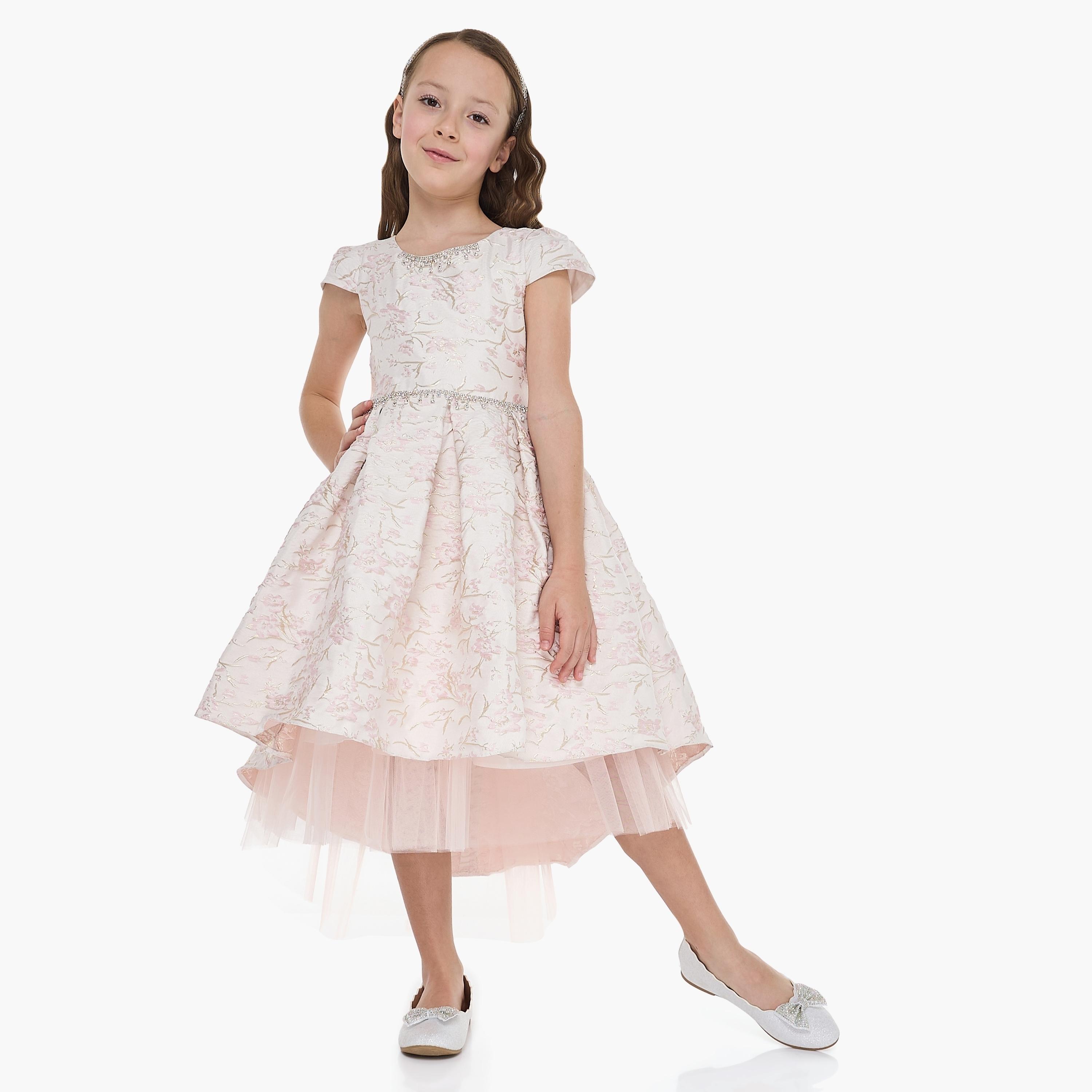 Victor and Jane Embellished Cap Sleeves Dress-girls-clothing-dressesandjumpsuits-image-1