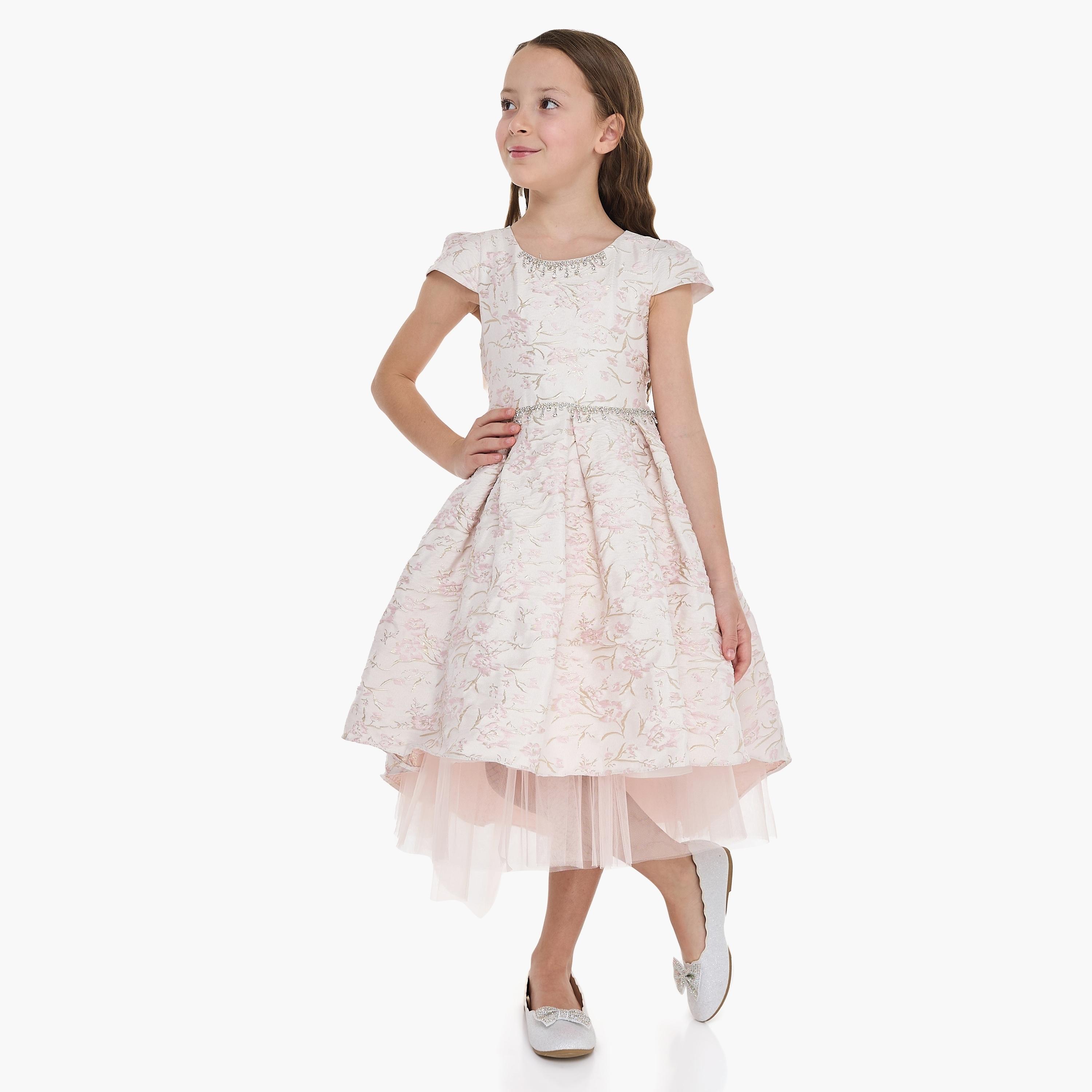 Victor and Jane Embellished Cap Sleeves Dress-girls-clothing-dressesandjumpsuits-image-2