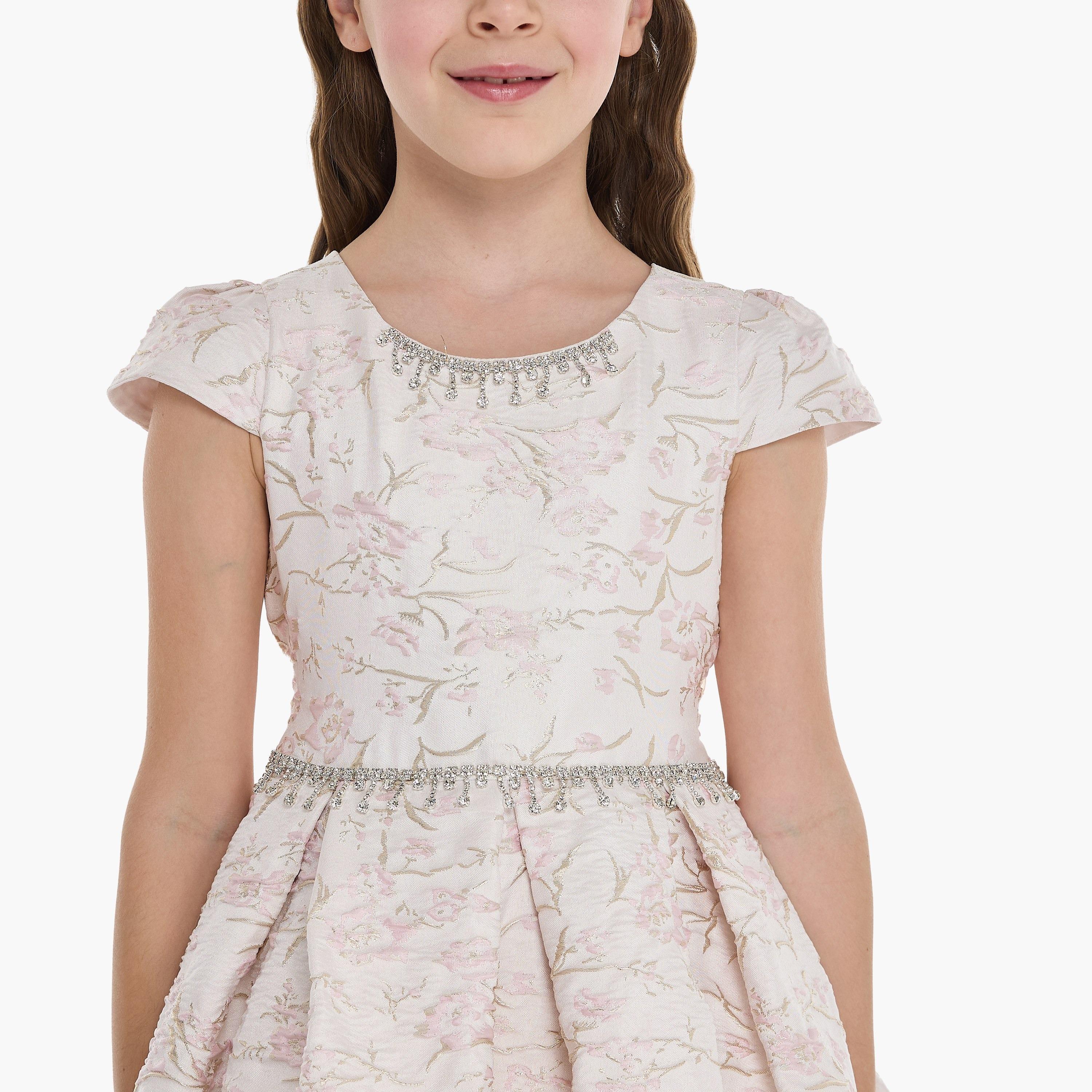 Victor and Jane Embellished Cap Sleeves Dress-girls-clothing-dressesandjumpsuits-image-5
