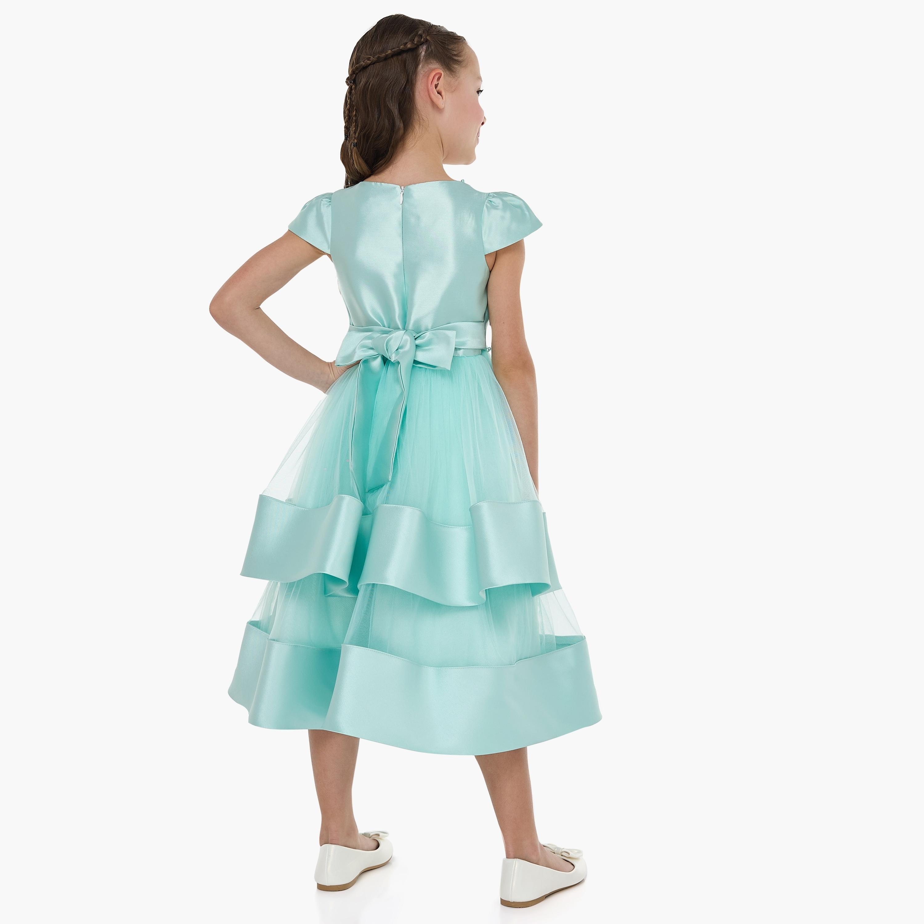 Victor and Jane Solid Cap Sleeves Dress-girls-clothing-dressesandjumpsuits-image-4