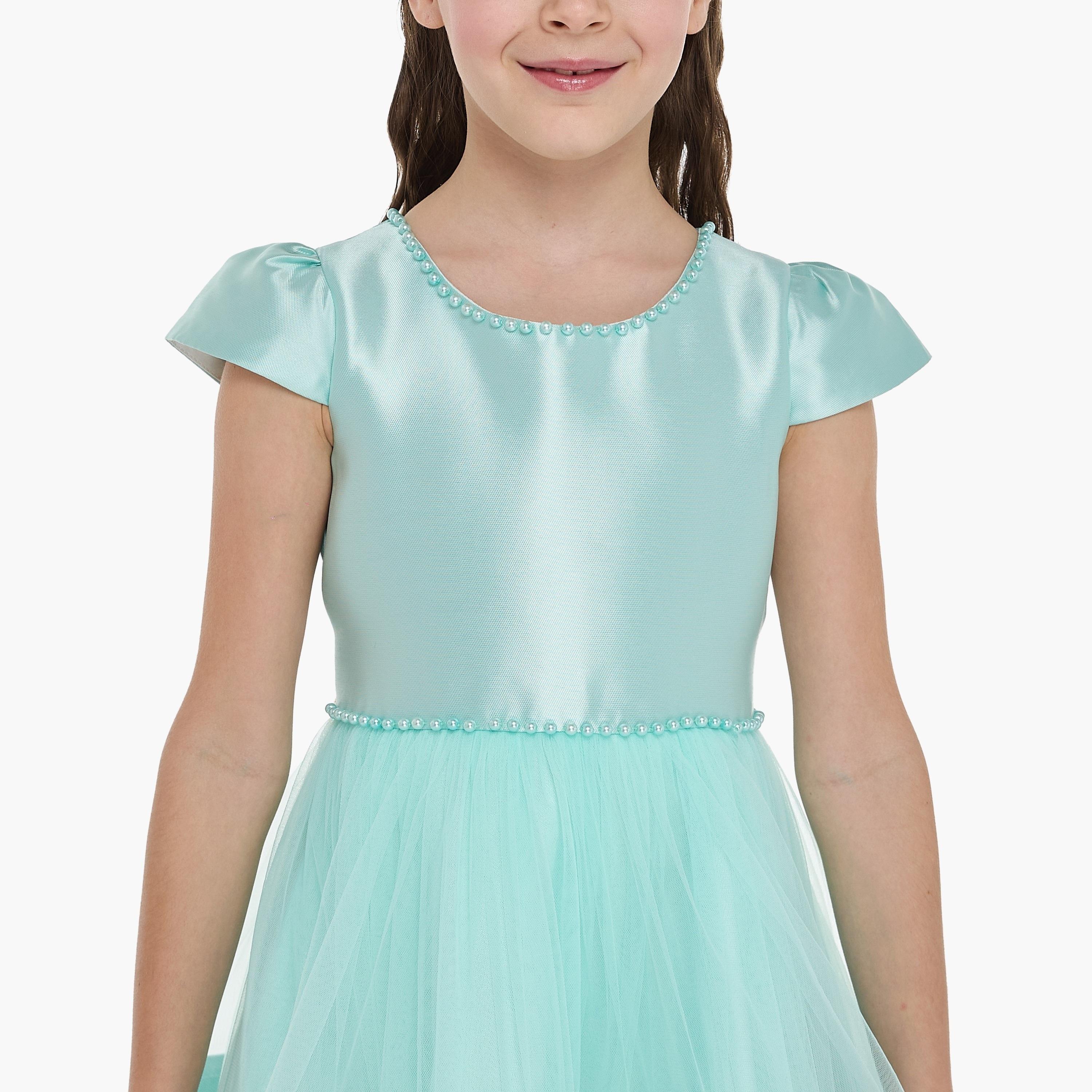 Victor and Jane Solid Cap Sleeves Dress-girls-clothing-dressesandjumpsuits-image-5
