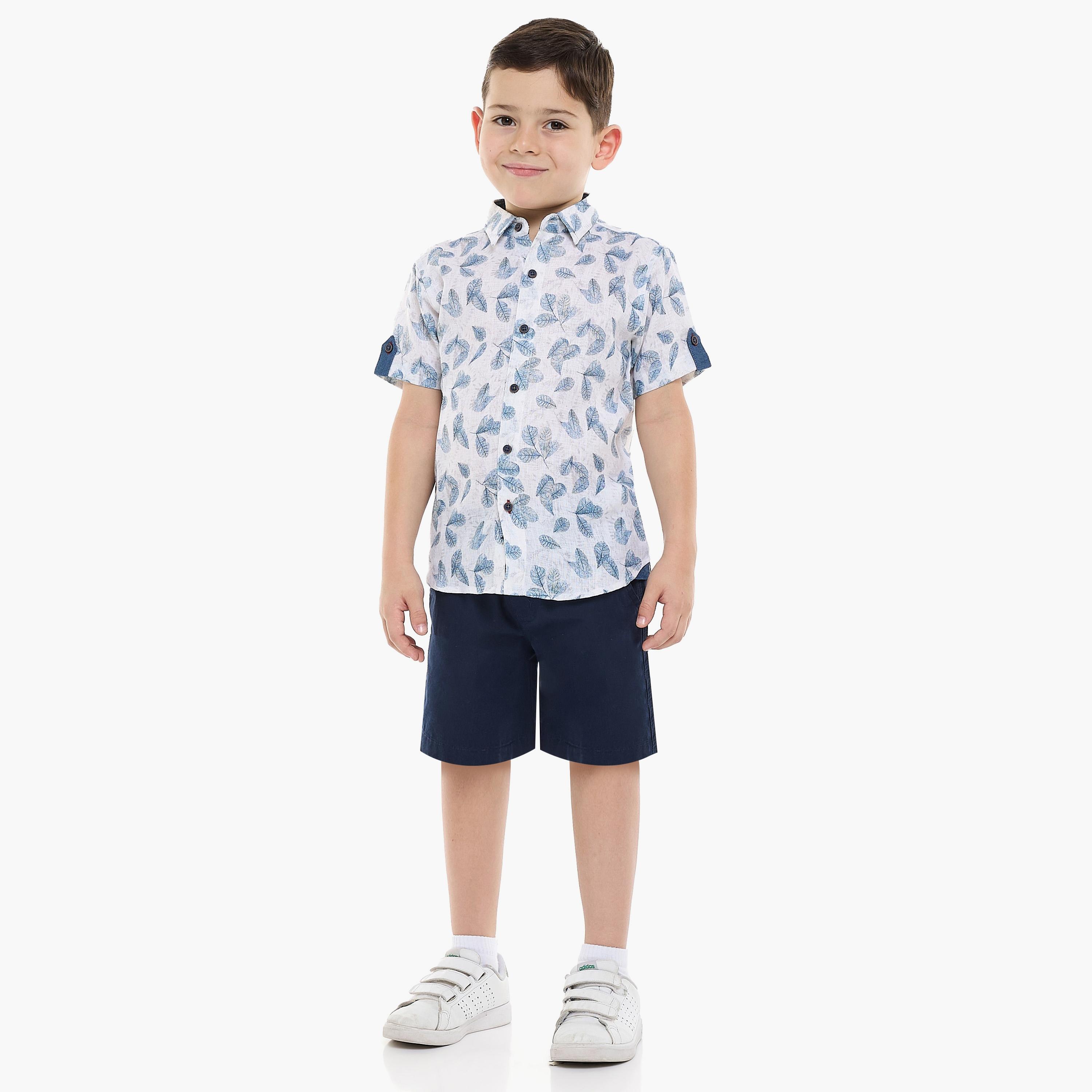 Victor and Jane Printed Short Sleeves Shirt with Shorts-boys-clothing-setsandcoords-image-3
