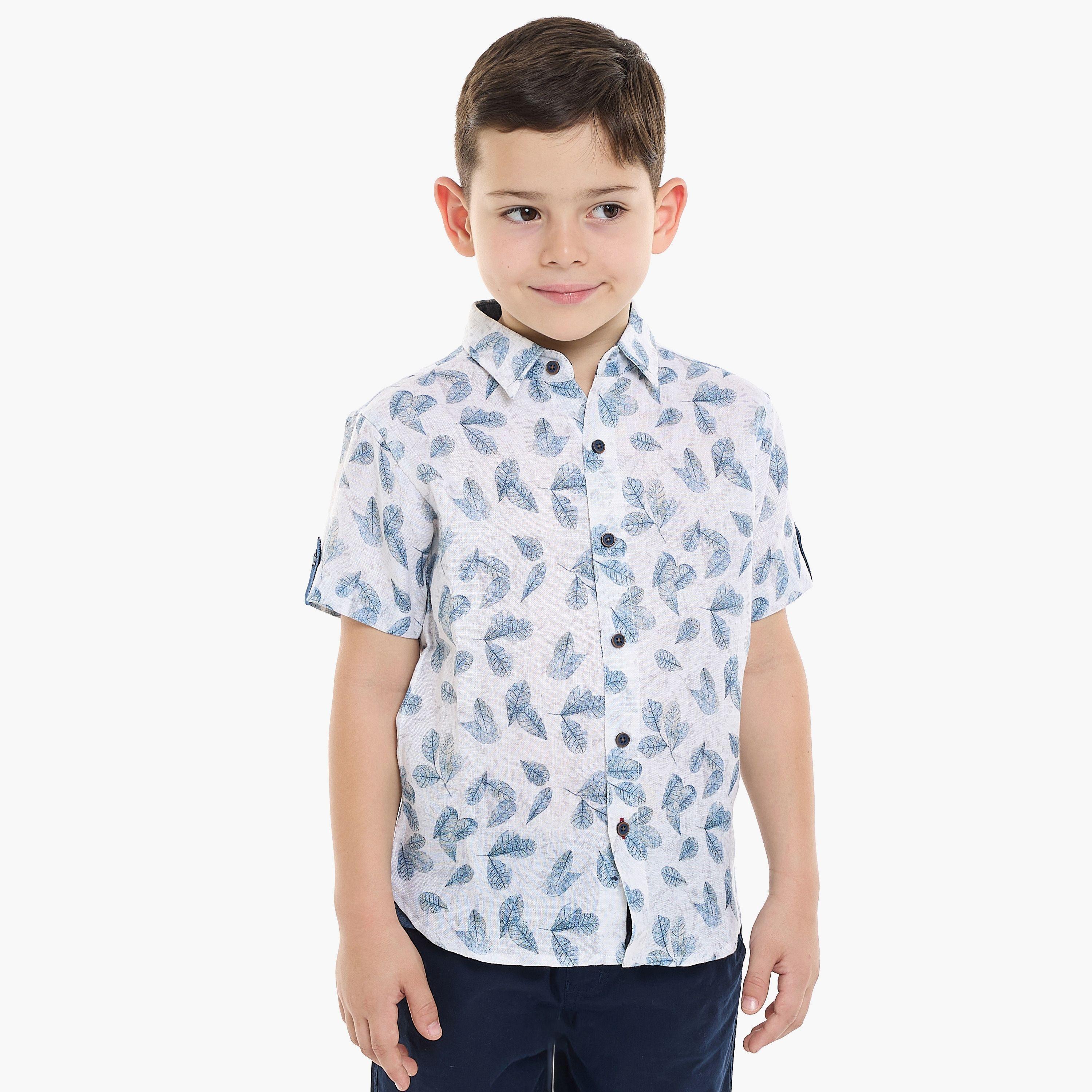 Victor and Jane Printed Short Sleeves Shirt with Shorts-boys-clothing-setsandcoords-image-4