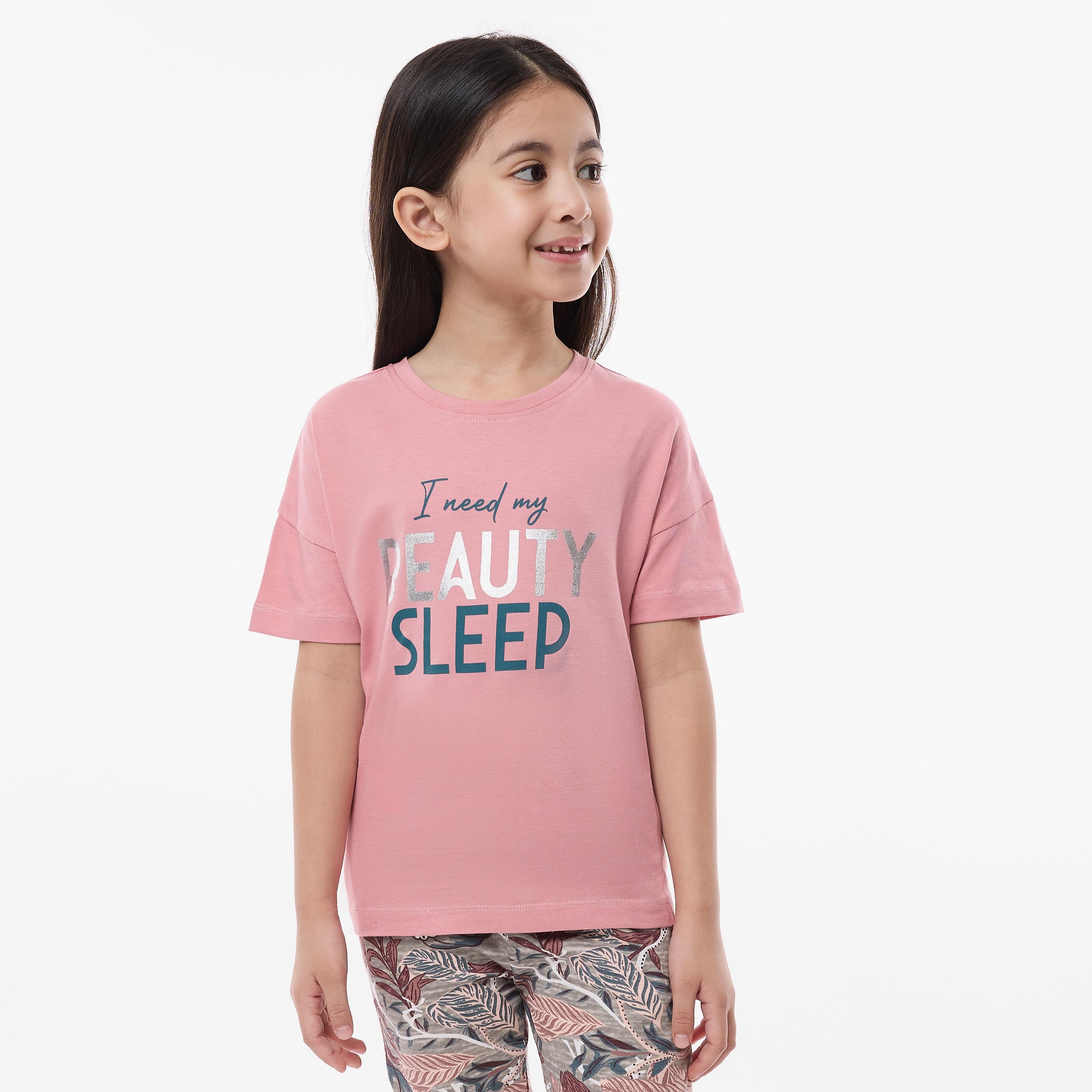 Victor and Jane 2-Piece Printed Short Sleeves T-Shirt with Pyjama-baby-girls-clothing-nightwear-pyjamasets-image-3