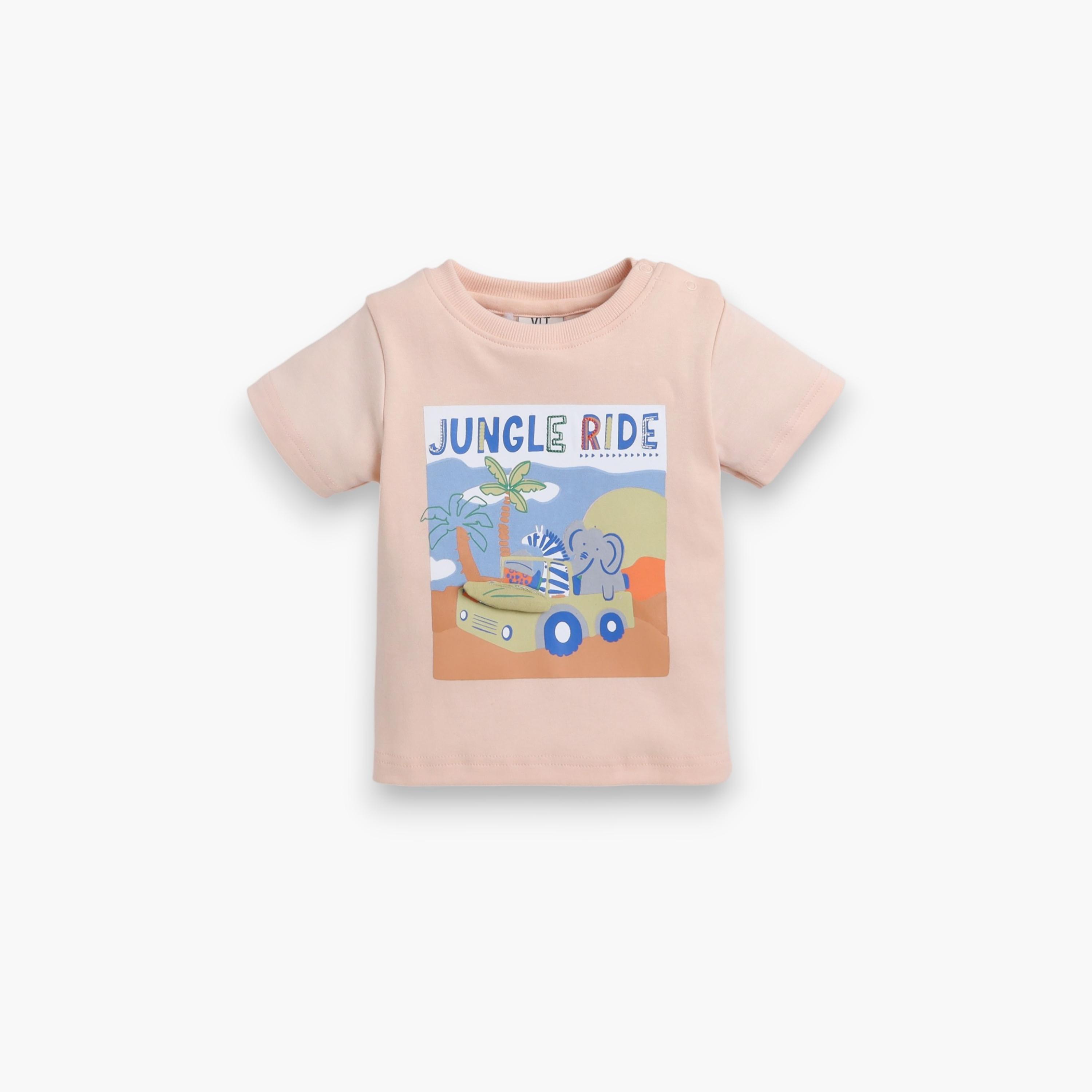 تي شيرت مطبوع بأكمام قصيرة مع شورت من قطعتين من فيكتور اند جين-baby-boys-clothing-setsandcoords-image-2