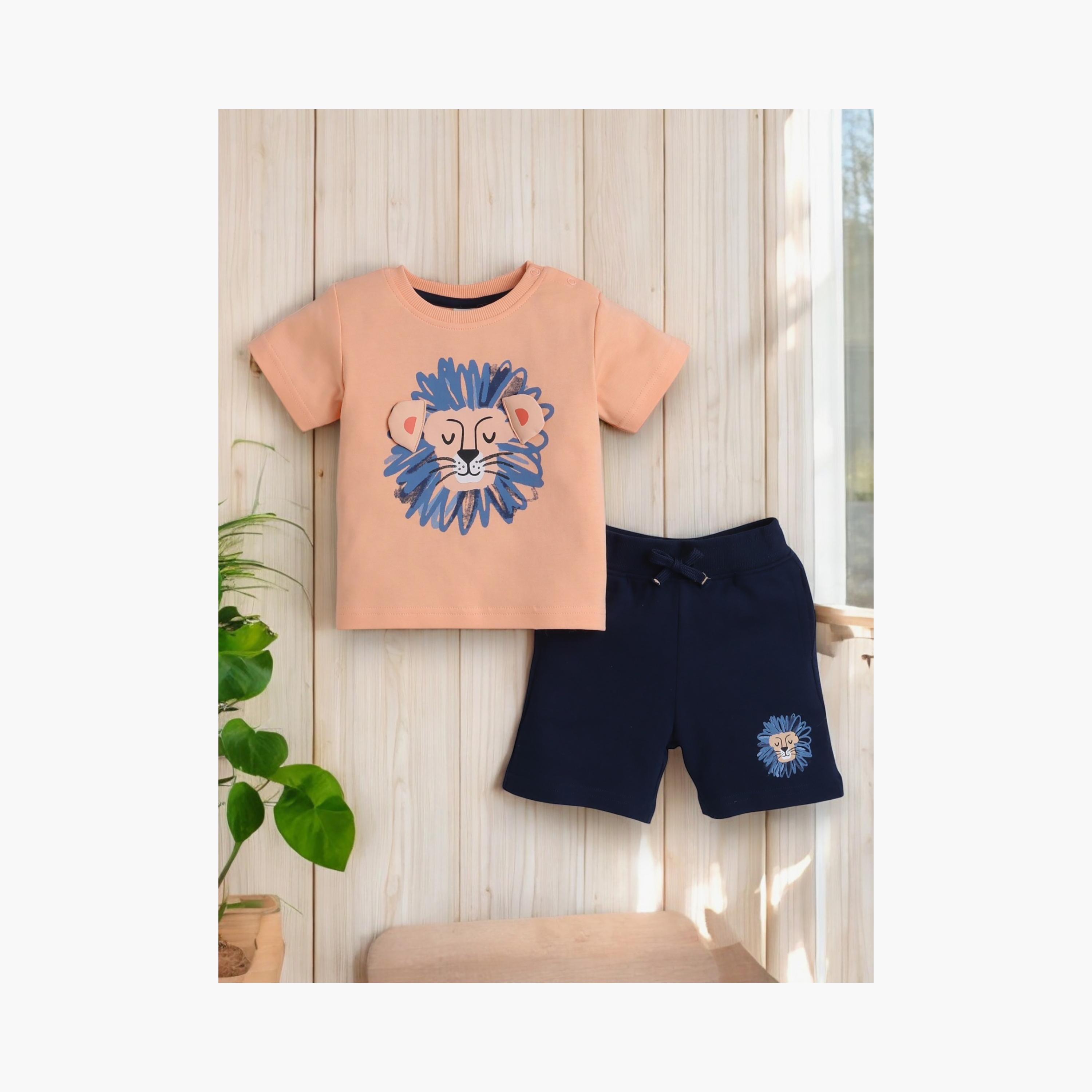 Victor and Jane 2-Piece Printed Short Sleeves T-Shirt with Shorts-baby-boys-clothing-setsandcoords-image-7