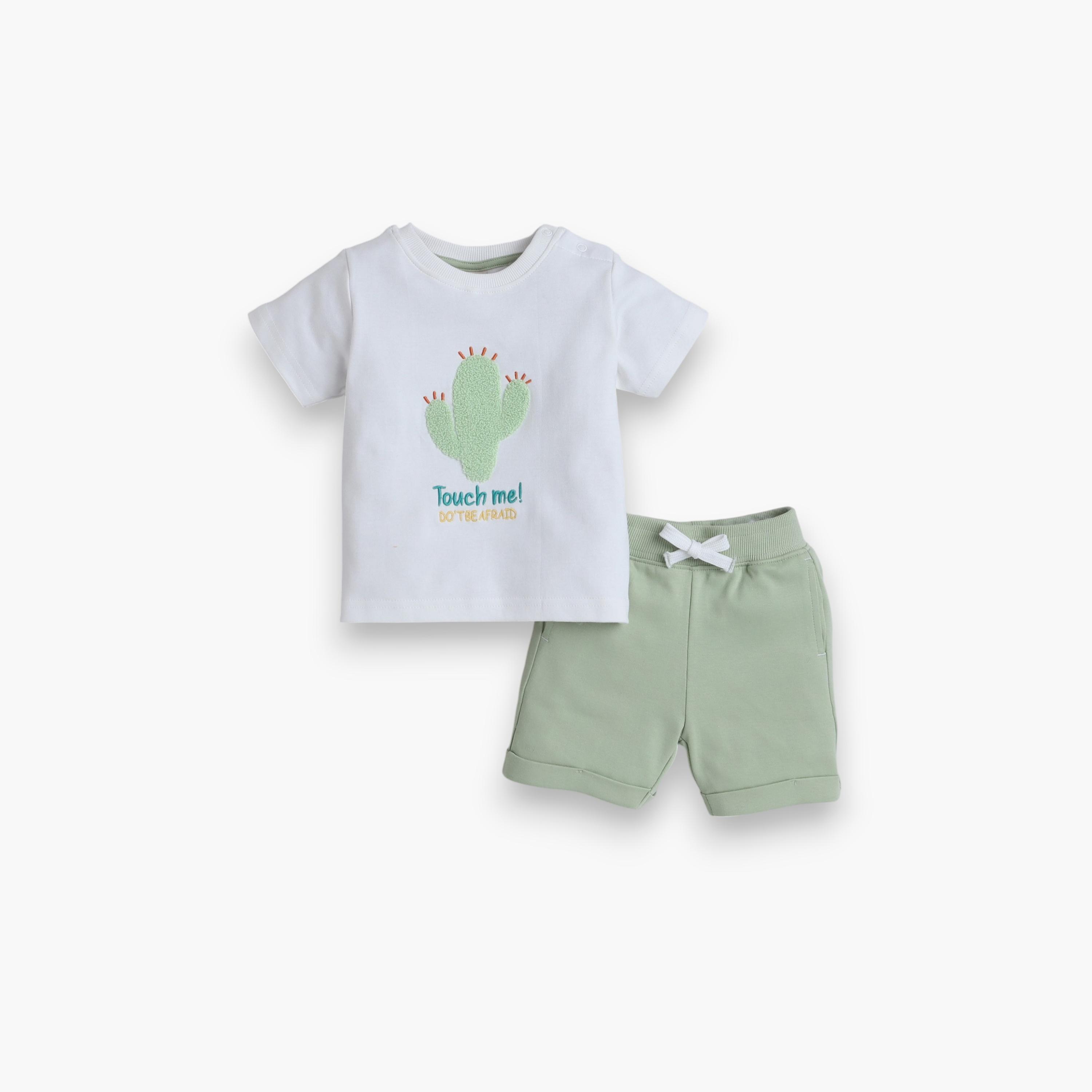 Victor and Jane 2-Piece Printed Short Sleeves T-Shirt with Shorts-baby-boys-clothing-setsandcoords-image-1