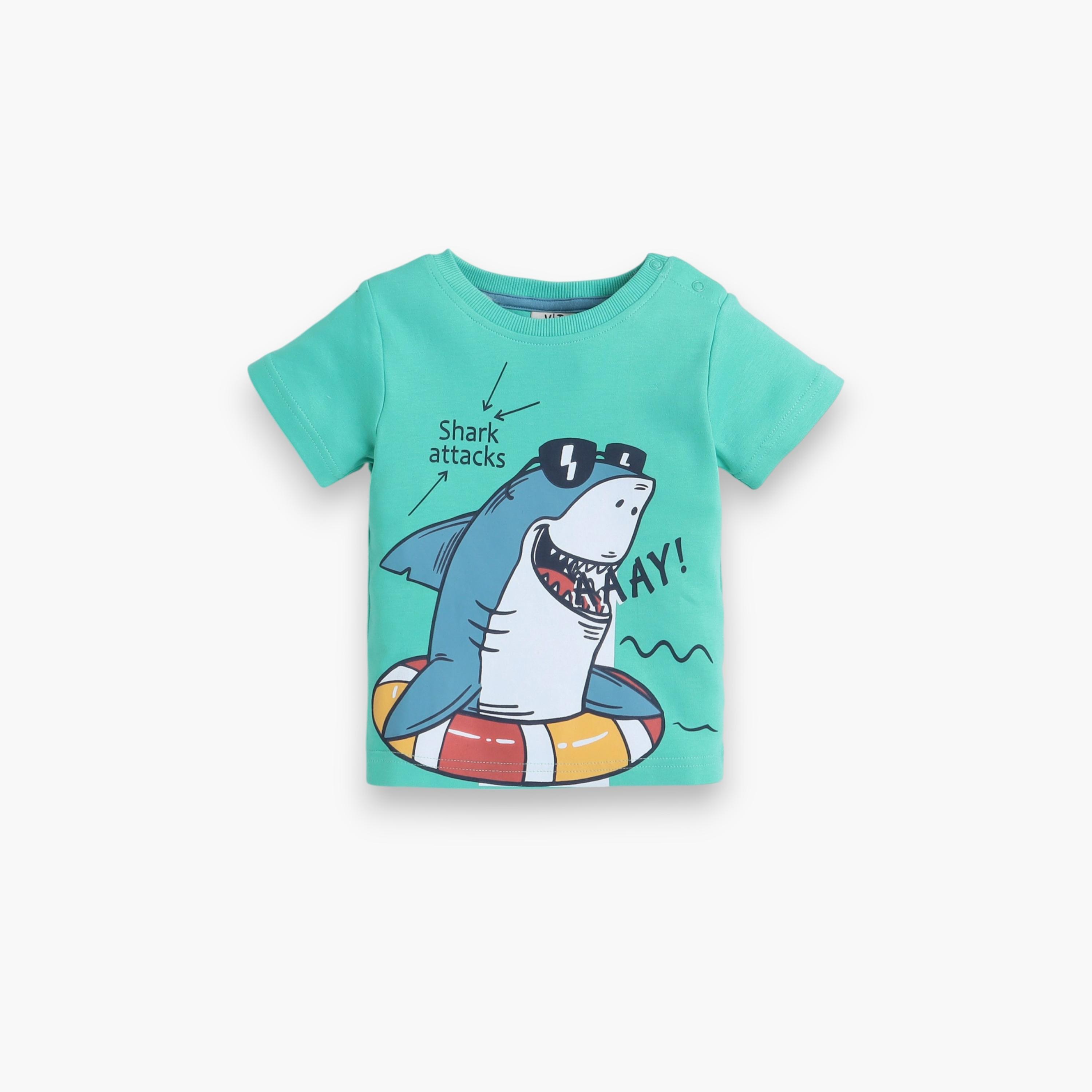 Victor and Jane 2-Piece Printed Short Sleeves T-Shirt with Shorts-baby-boys-clothing-setsandcoords-image-2