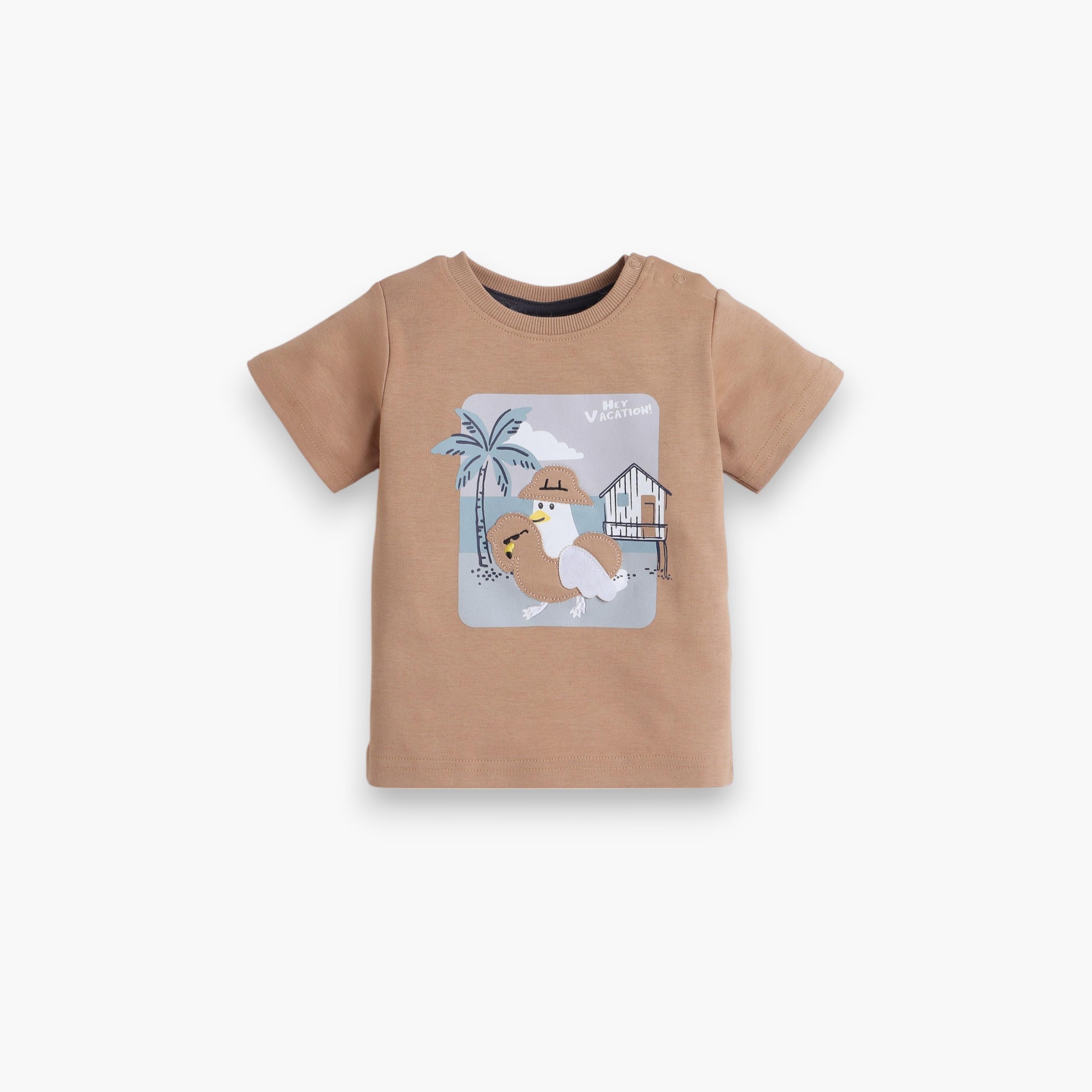 Victor and Jane 2-Piece Printed Short Sleeves T-Shirt with Shorts-baby-boys-clothing-setsandcoords-image-2