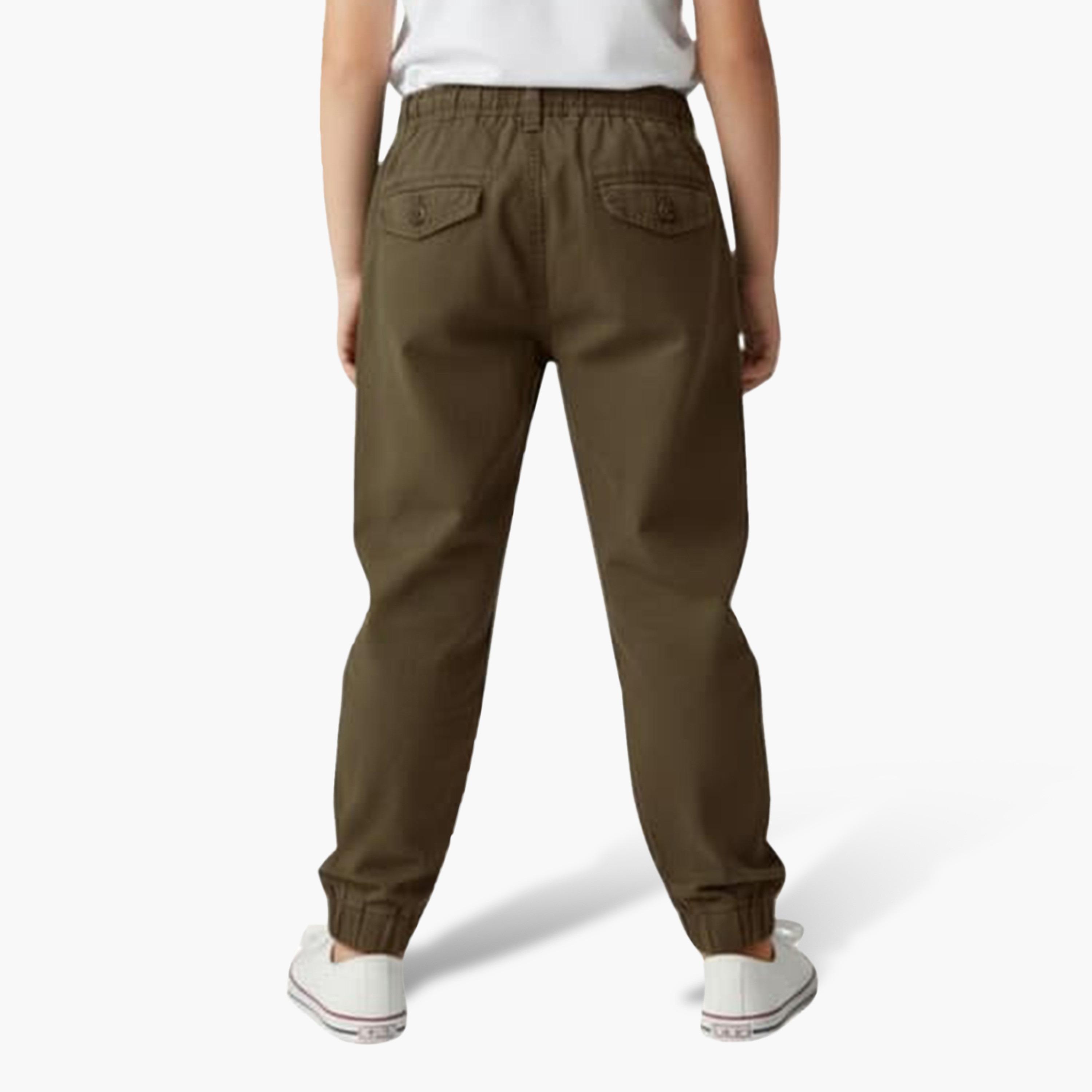 بنطال رياضي (جوغر) سادة بقصة عادية وخصر مطاطي برباط من فيكتور أند جين-boys-clothing-bottoms-joggersandtrackpants-image-3