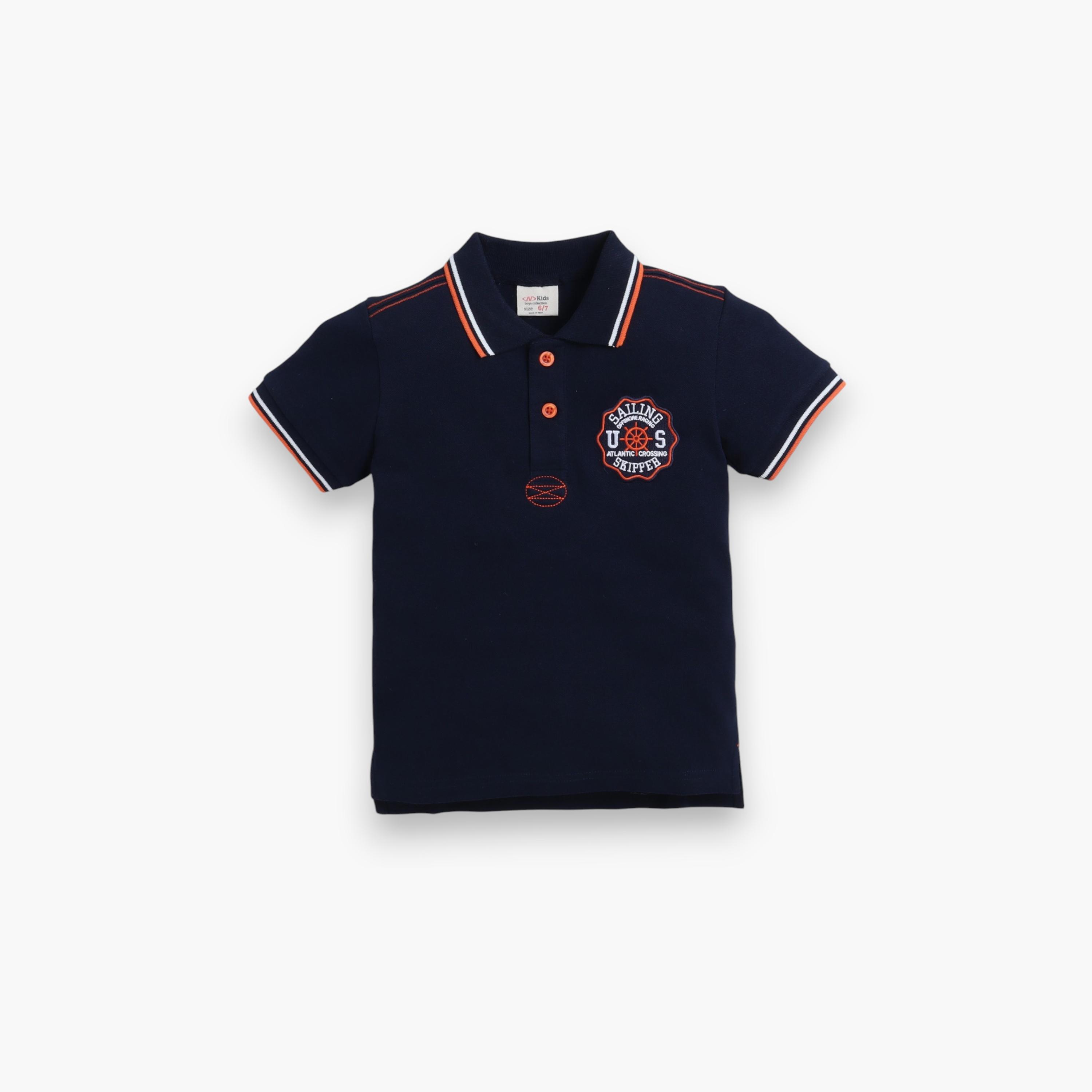 Victor and Jane Solid Short Sleeves Polo T-Shirt-boys-clothing-tshirtsandpolos-image-1
