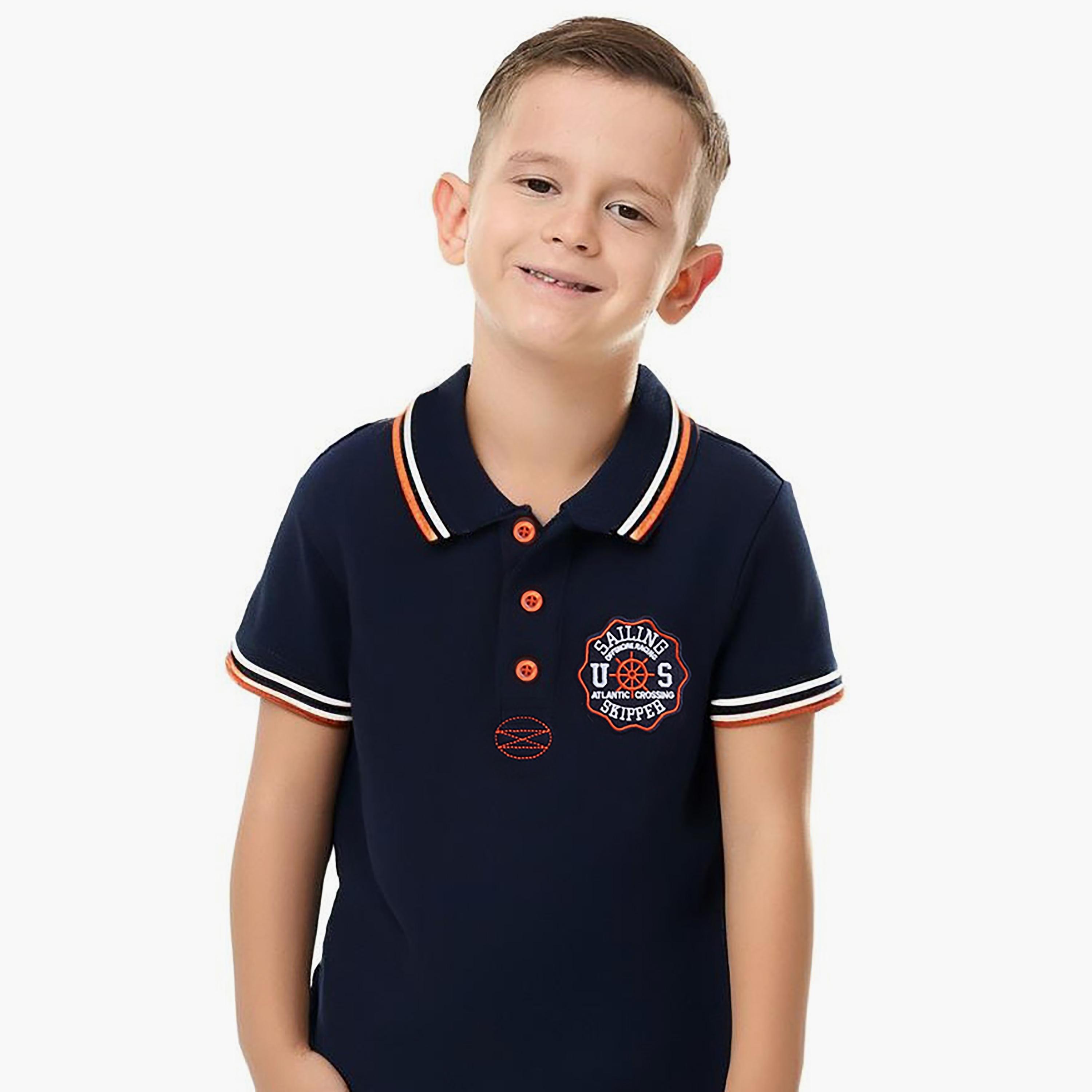 Victor and Jane Solid Short Sleeves Polo T-Shirt-boys-clothing-tshirtsandpolos-image-2