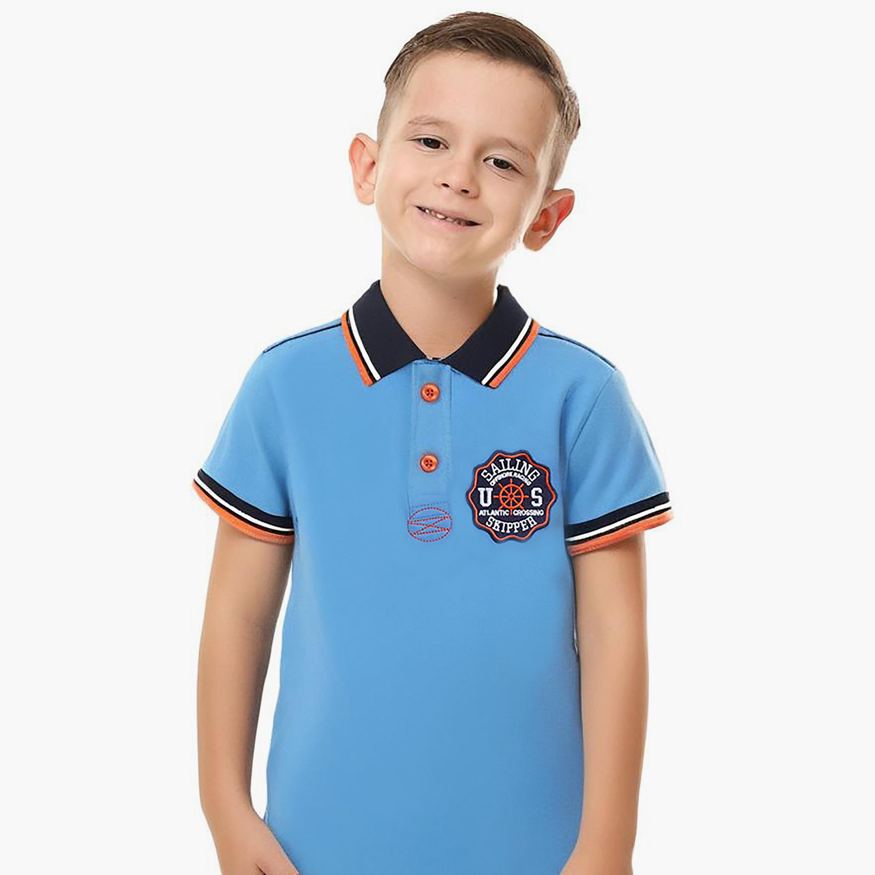 Victor and Jane Solid Short Sleeves Polo T-Shirt-boys-clothing-tshirtsandpolos-image-2