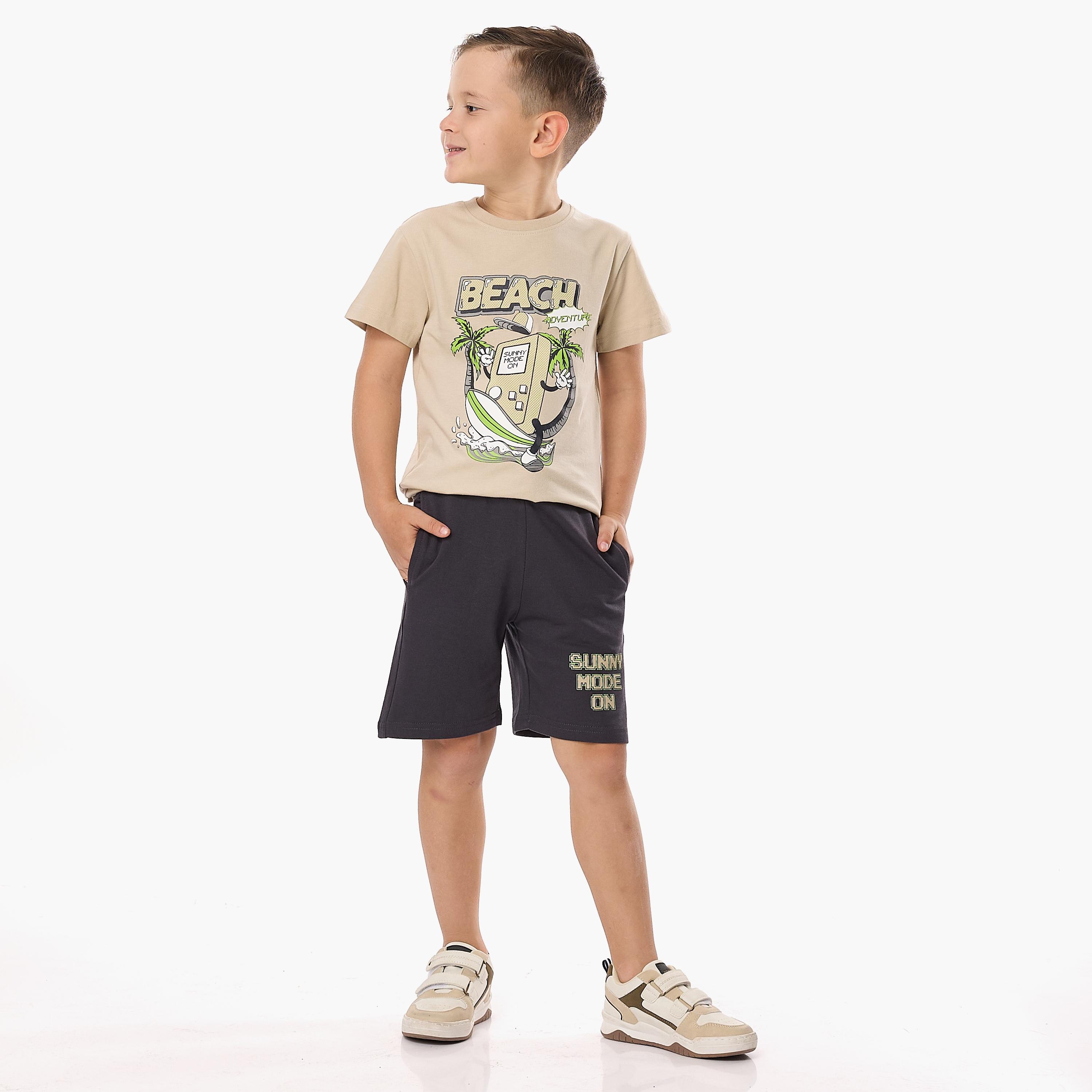Victor and Jane 2-Piece Printed Short Sleeves T-Shirt with Shorts-baby-boys-clothing-setsandcoords-image-3