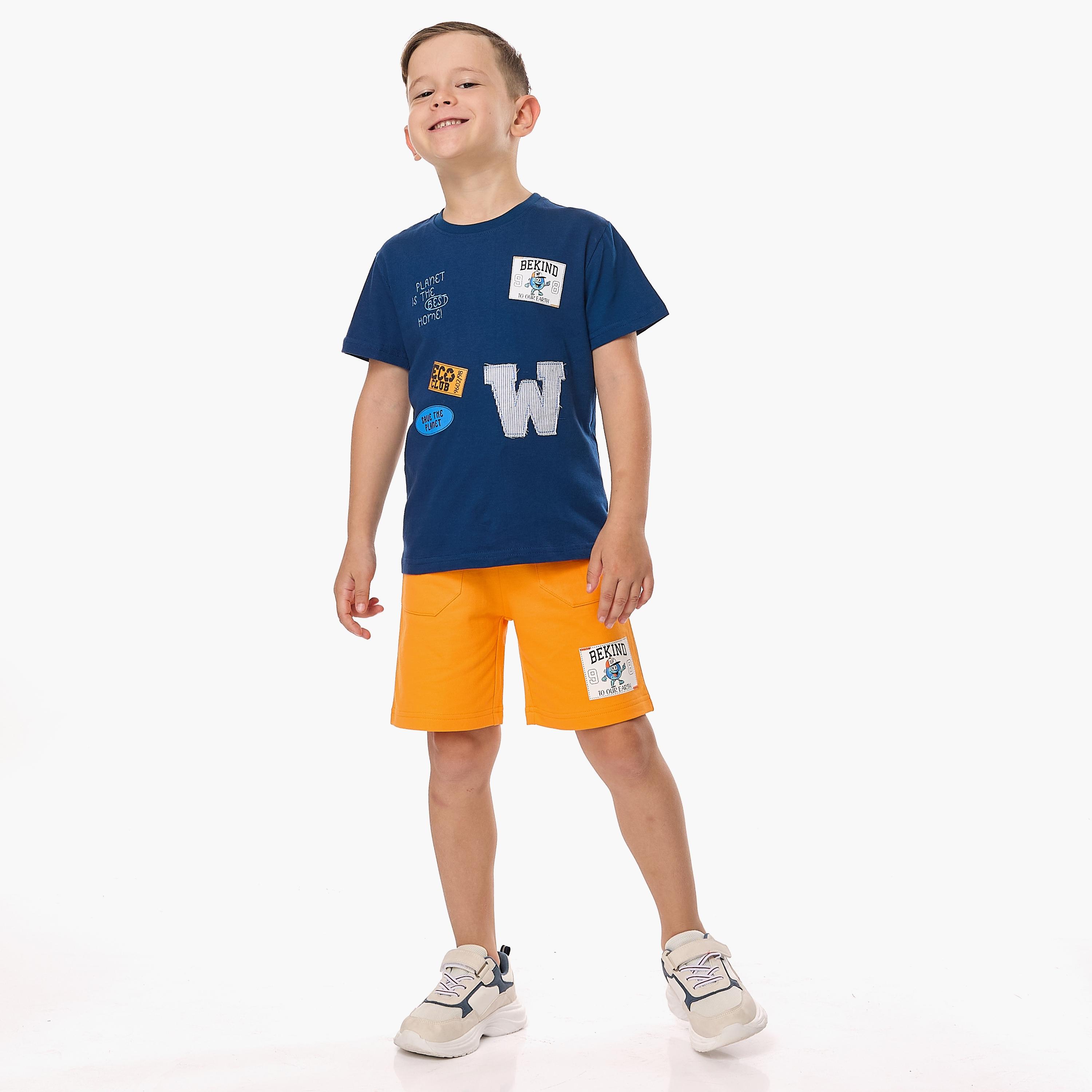 Victor and Jane 2-Piece Printed Short Sleeves T-Shirt with Shorts-boys-clothing-setsandcoords-image-1