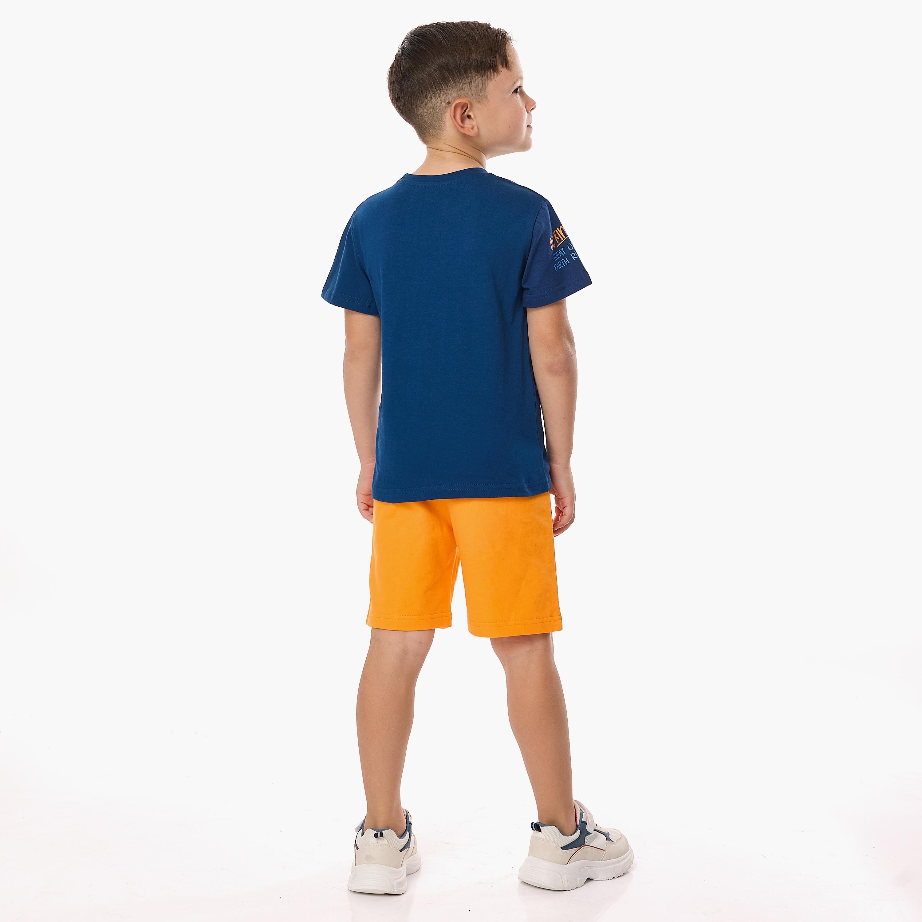 Victor and Jane 2-Piece Printed Short Sleeves T-Shirt with Shorts-boys-clothing-setsandcoords-image-4