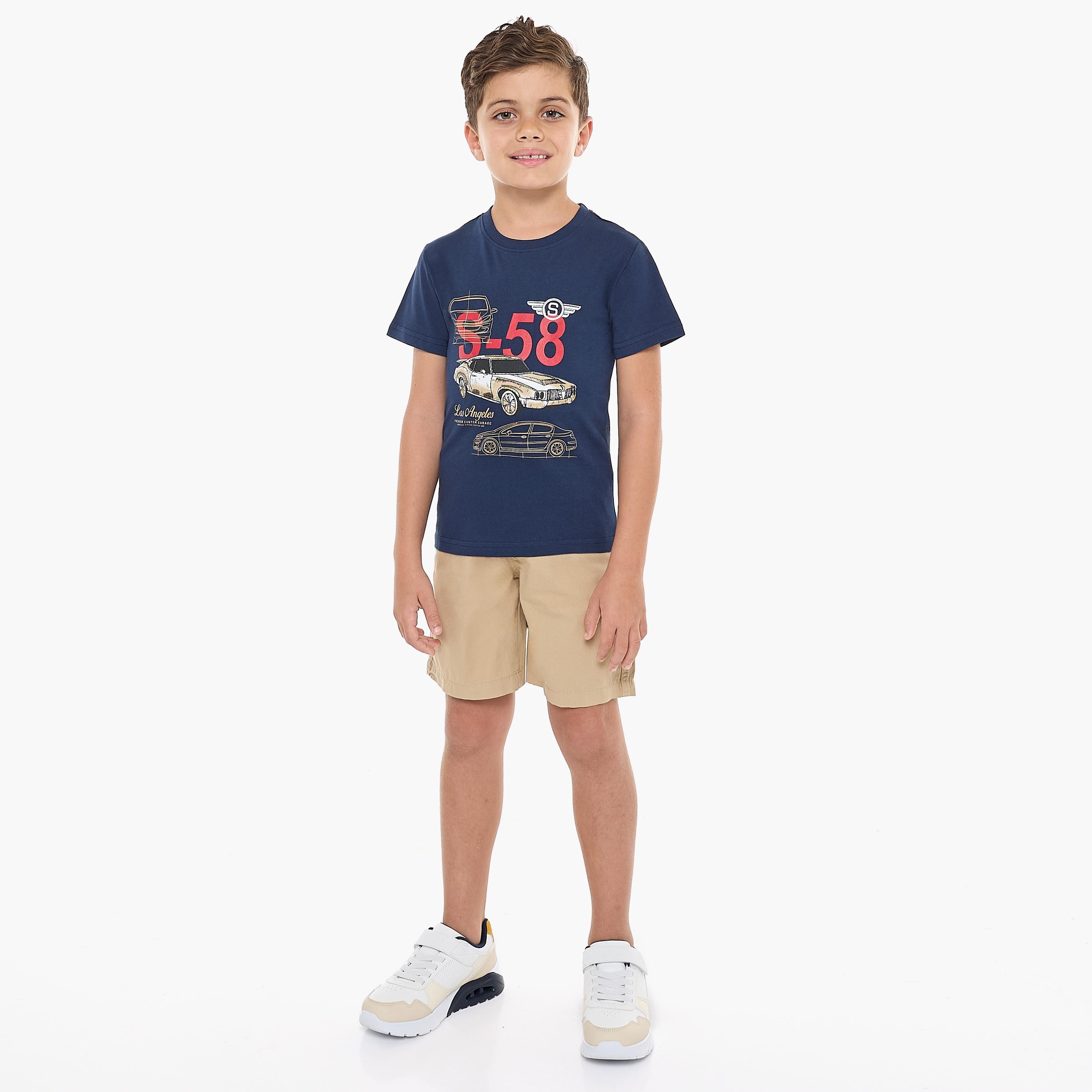 تي شيرت مطبوع بأكمام قصيرة مع شورت من قطعتين من فيكتور اند جين-boys-clothing-setsandcoords-image-1