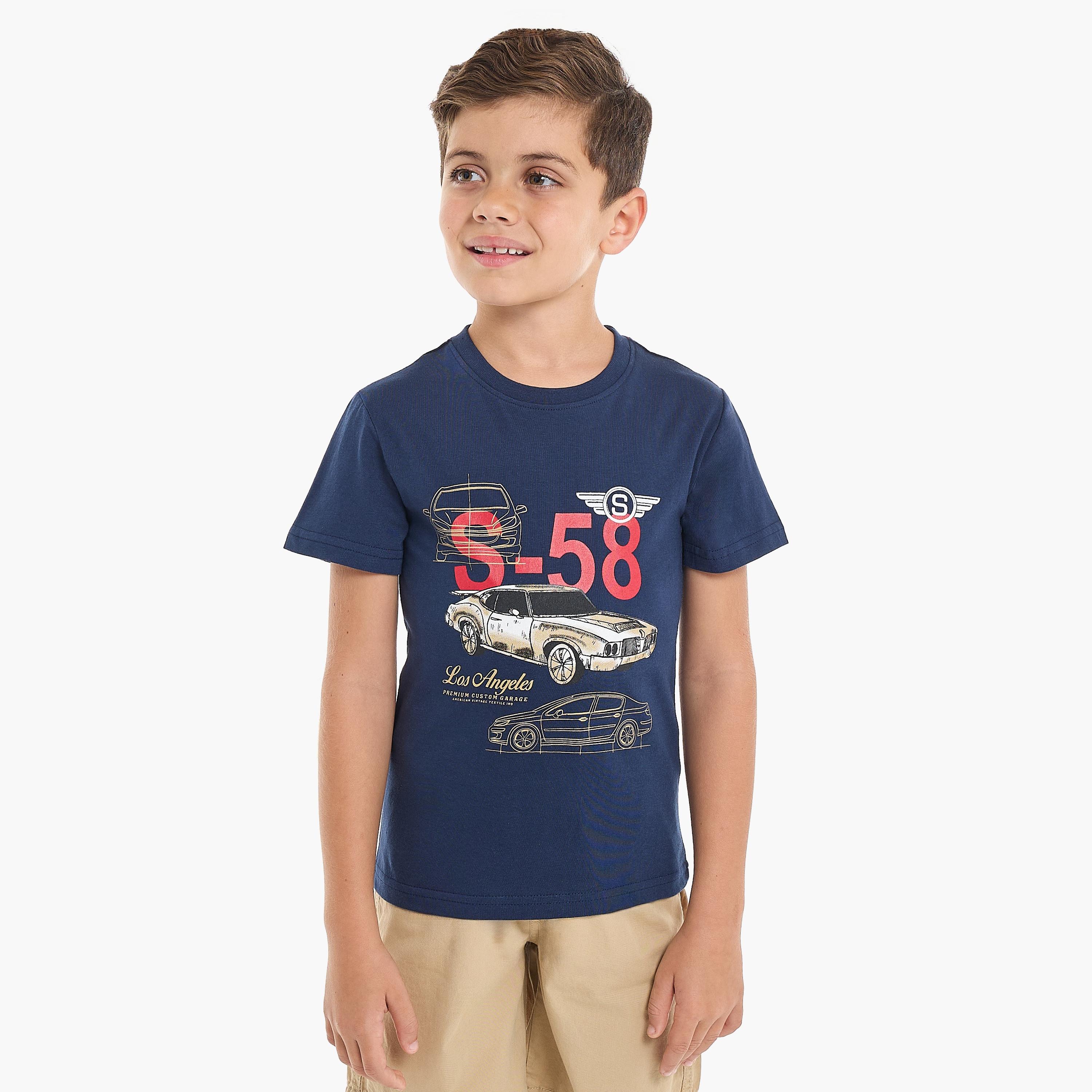 تي شيرت مطبوع بأكمام قصيرة مع شورت من قطعتين من فيكتور اند جين-boys-clothing-setsandcoords-image-2