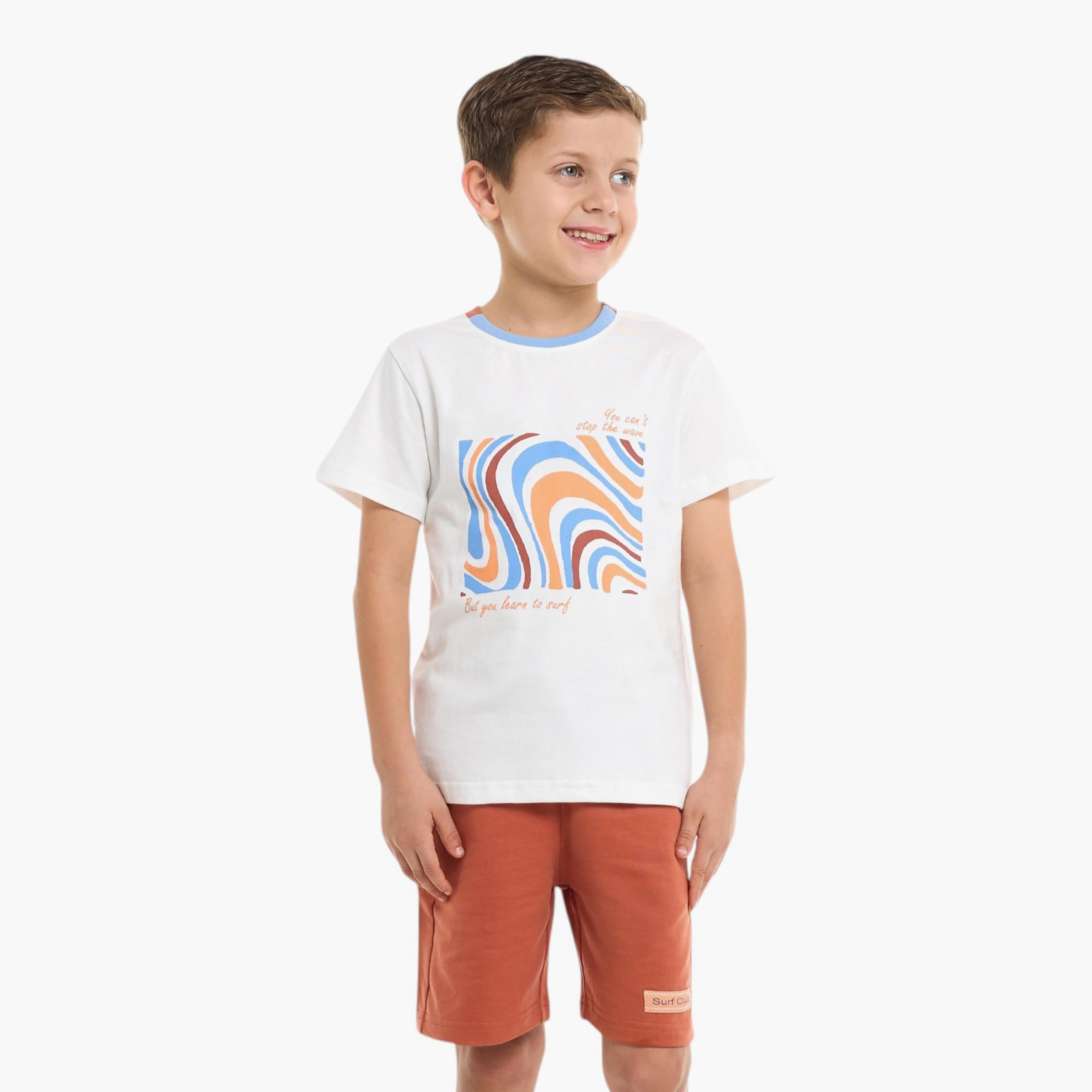 Victor and Jane 2-Piece Printed Short Sleeves T-Shirt with Shorts-baby-boys-clothing-setsandcoords-image-3